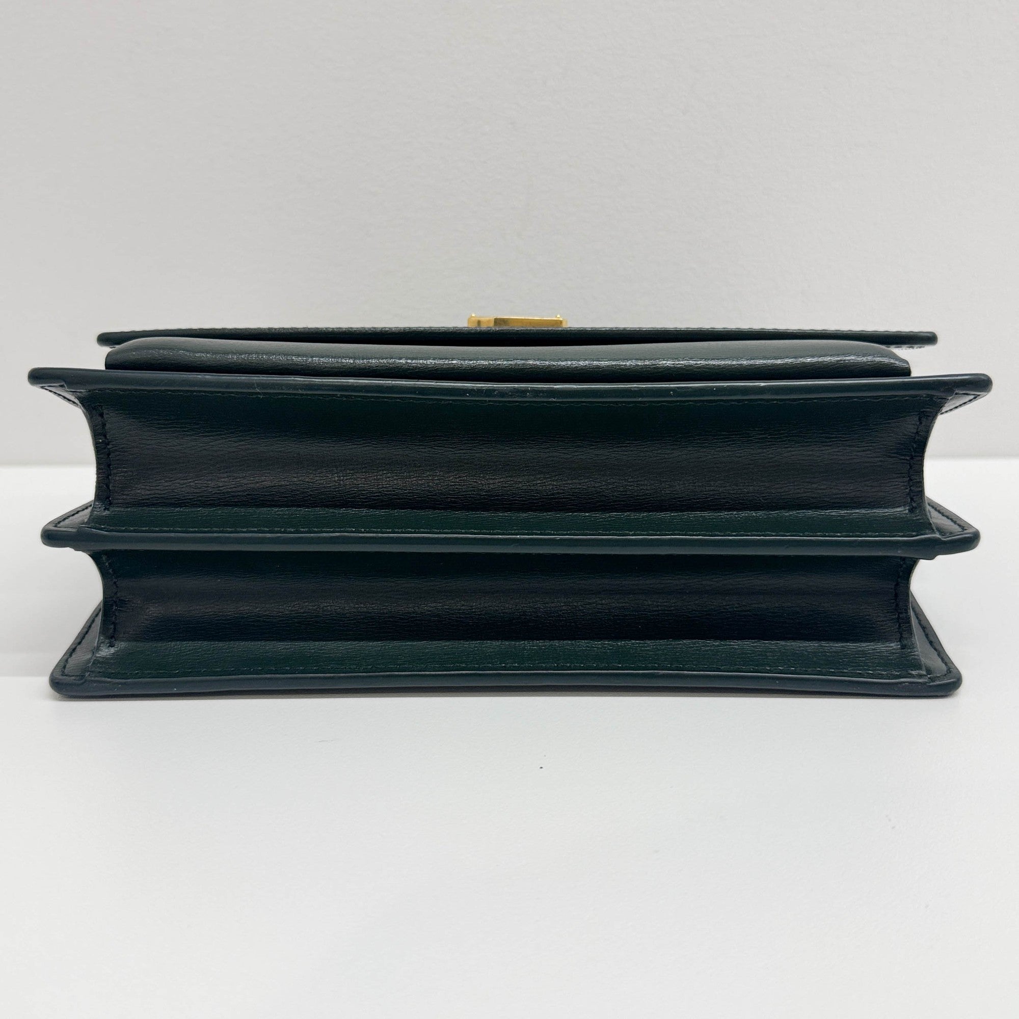 Sunset Forest Green Leather Shoulder Bag