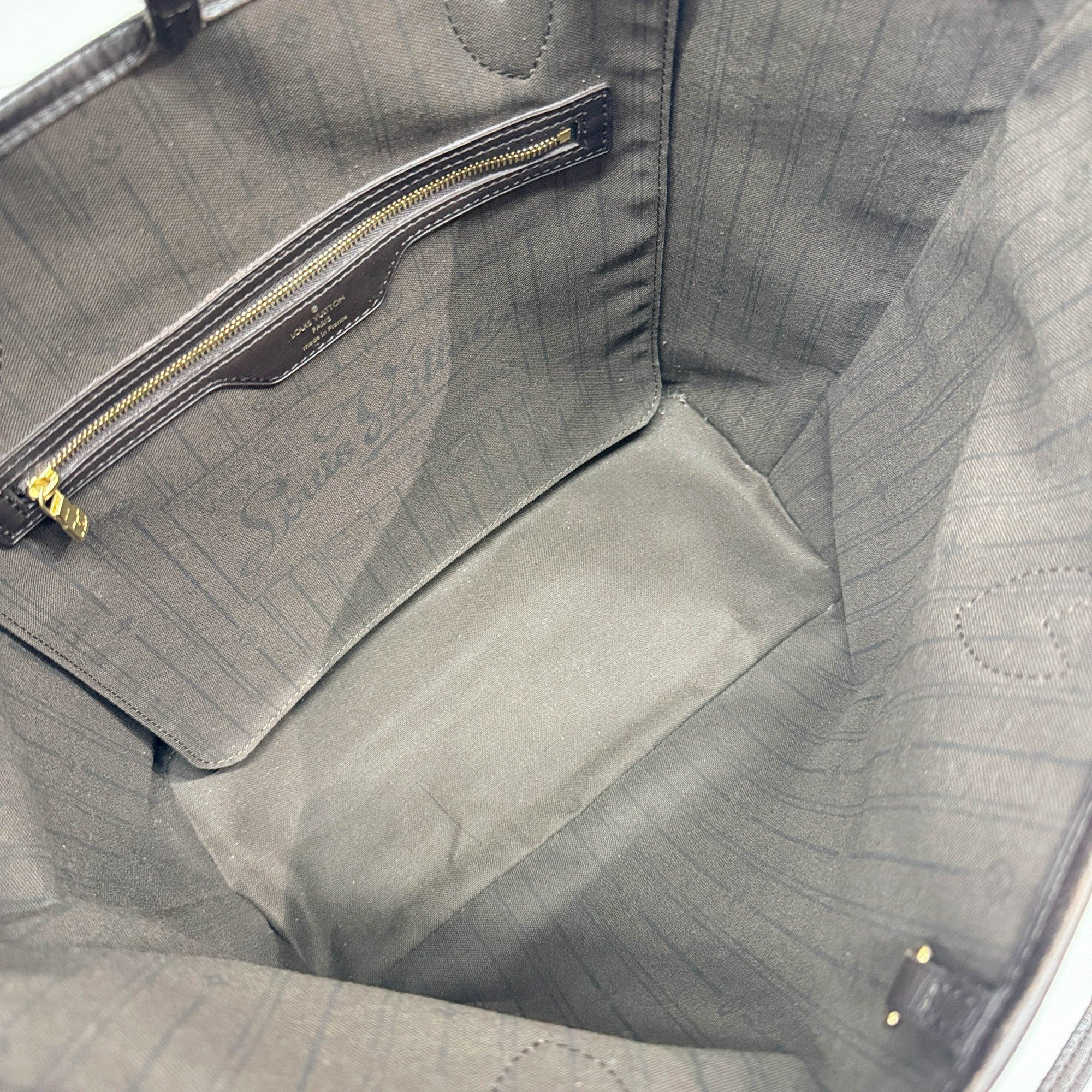 Neverfull Espresso Monogram Canvas Tote Bag