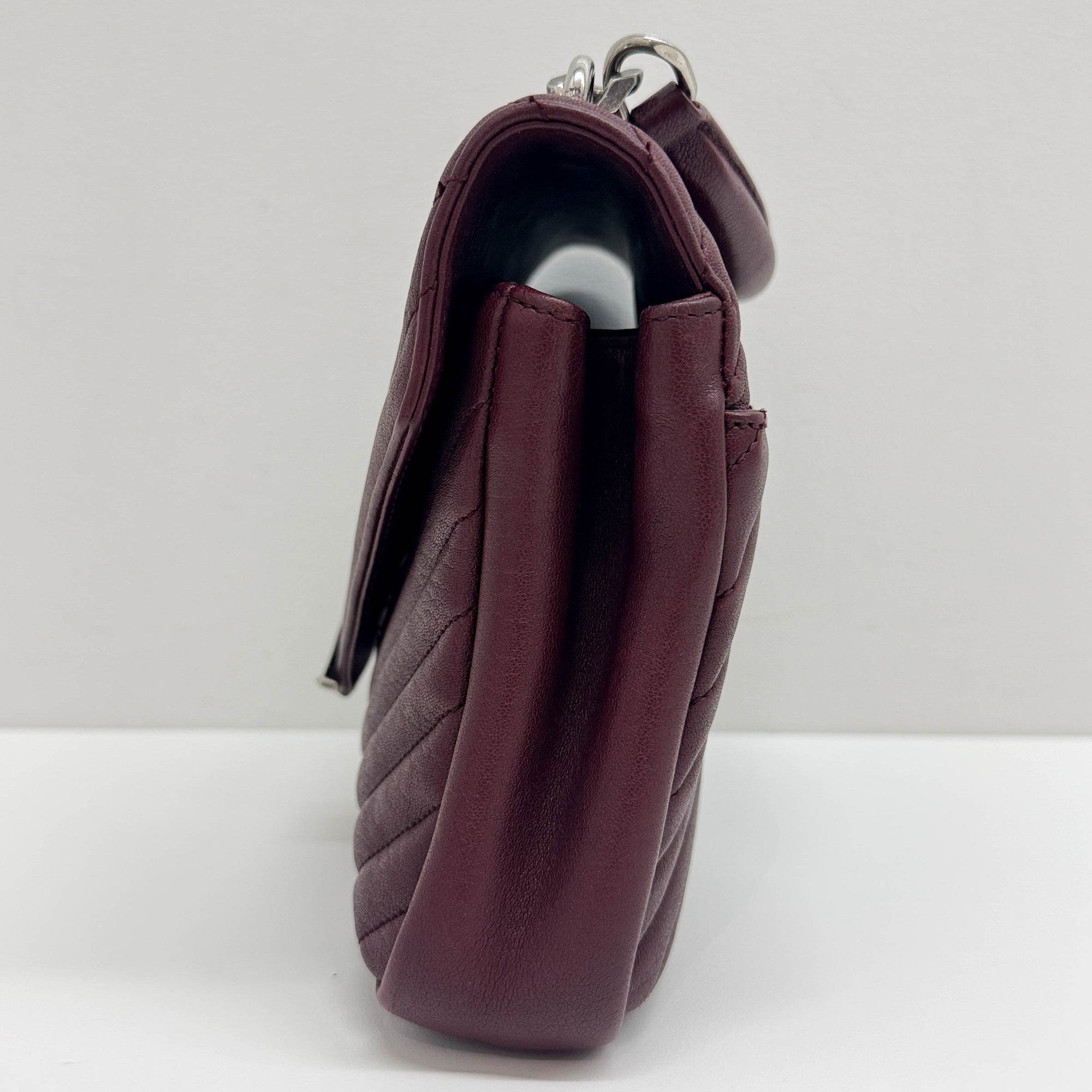 College Bordeaux Leather Two Way Bag