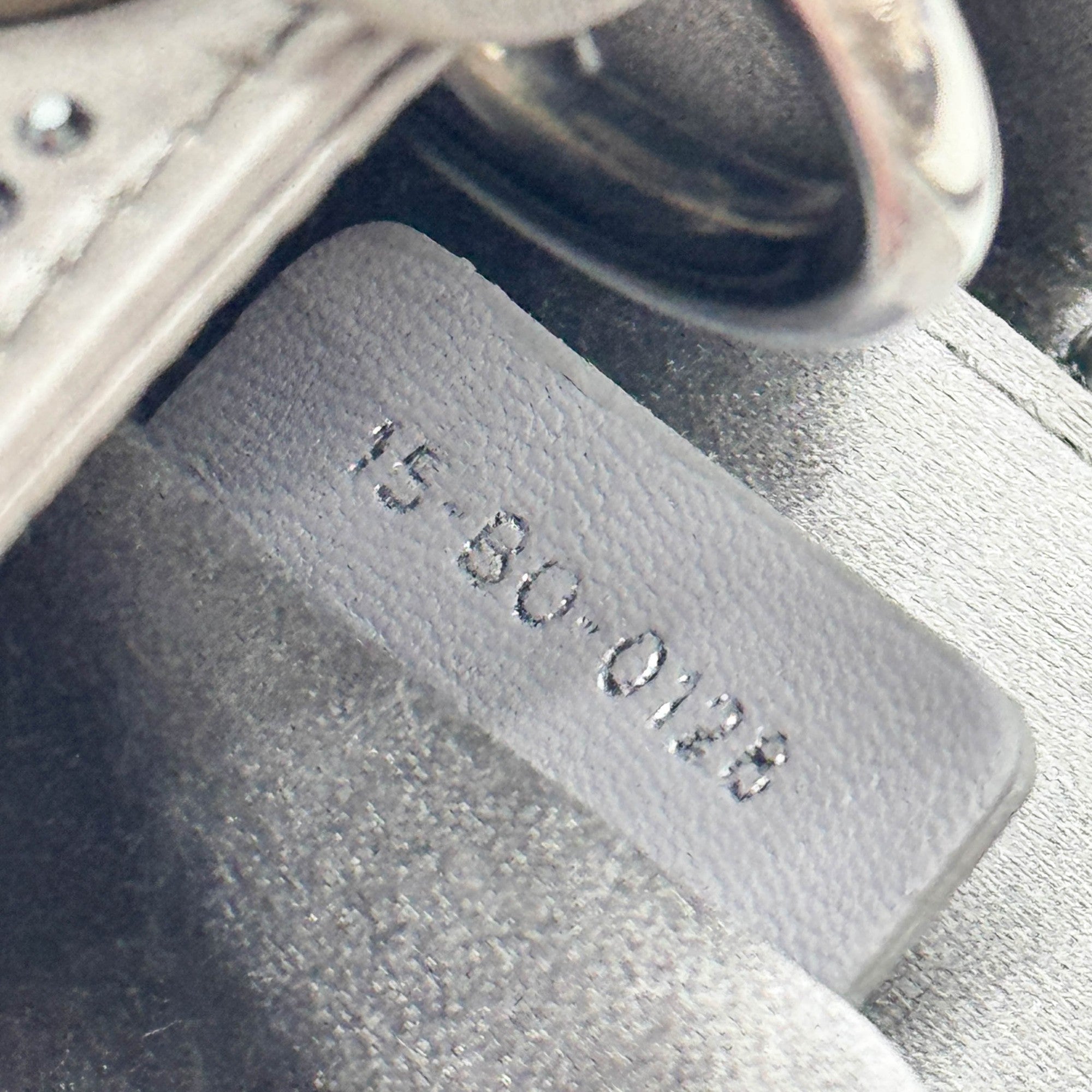 Mini Lady Dior Rhinestone Embedded Gray Satin Two Way Bag