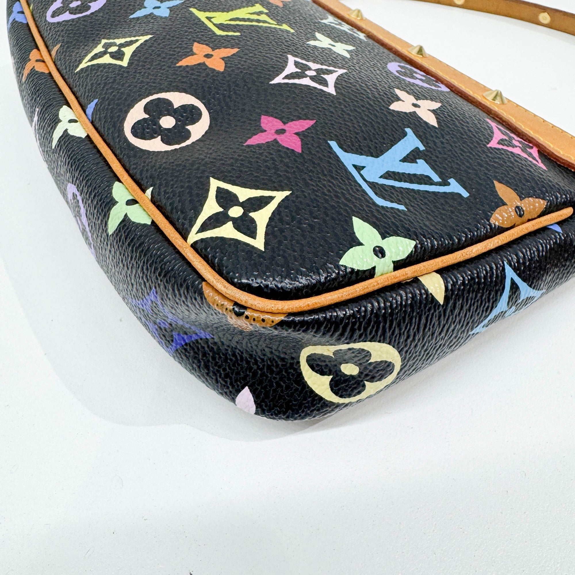 LV x Takashi Murakami Brown Canvas Pochette Accessoire Bag