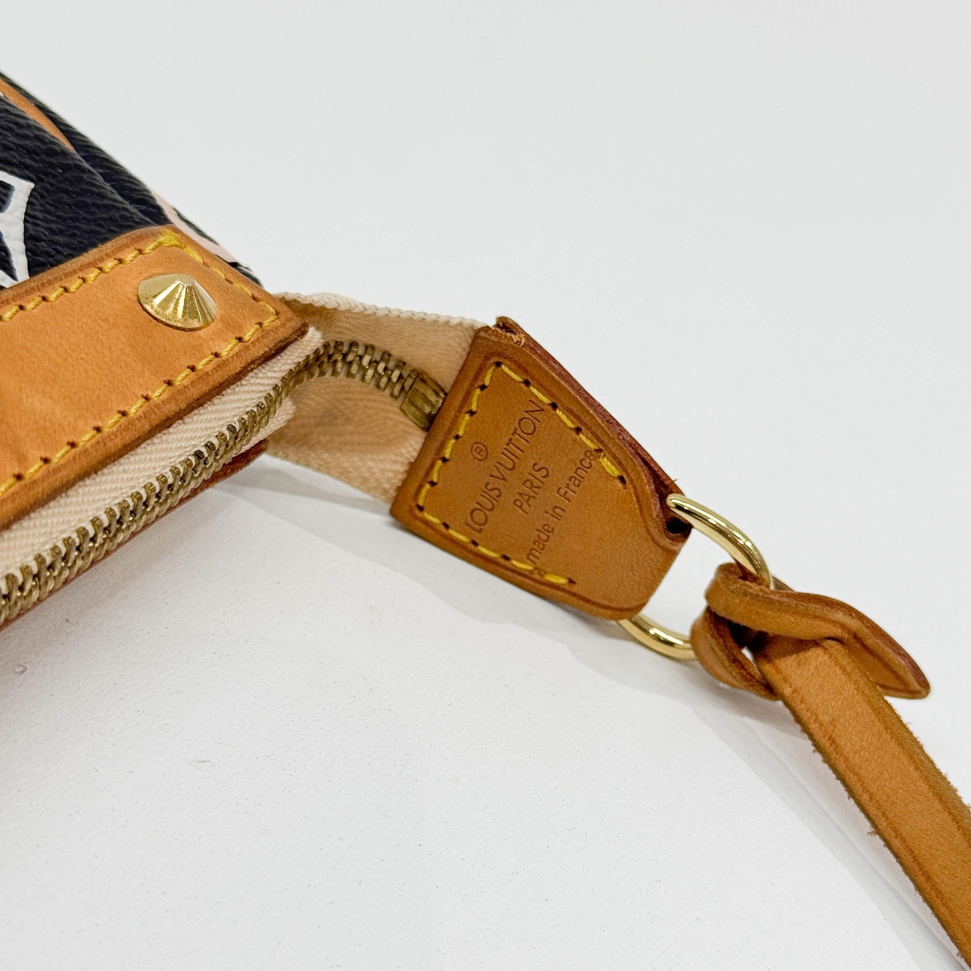 LV x Takashi Murakami Brown Canvas Pochette Accessoire Bag