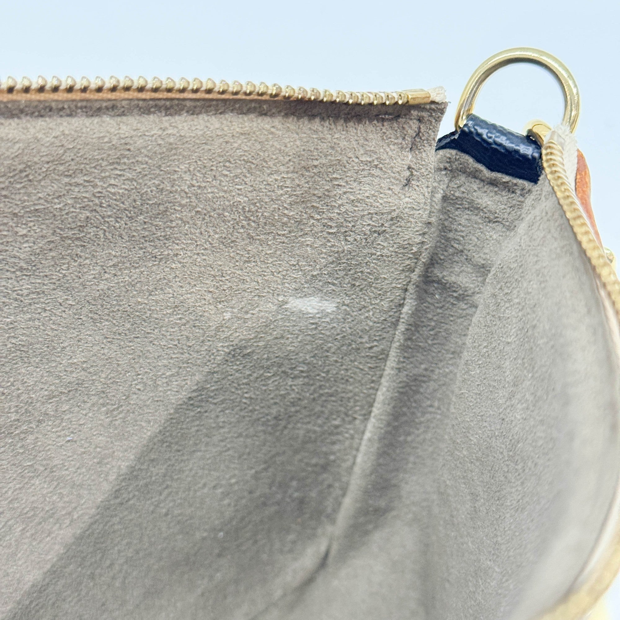 LV x Takashi Murakami Brown Canvas Pochette Accessoire Bag