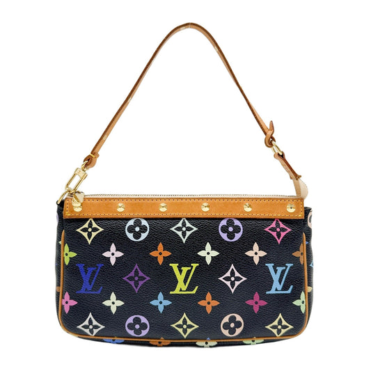 LV x Takashi Murakami Brown Canvas Pochette Accessoire Bag