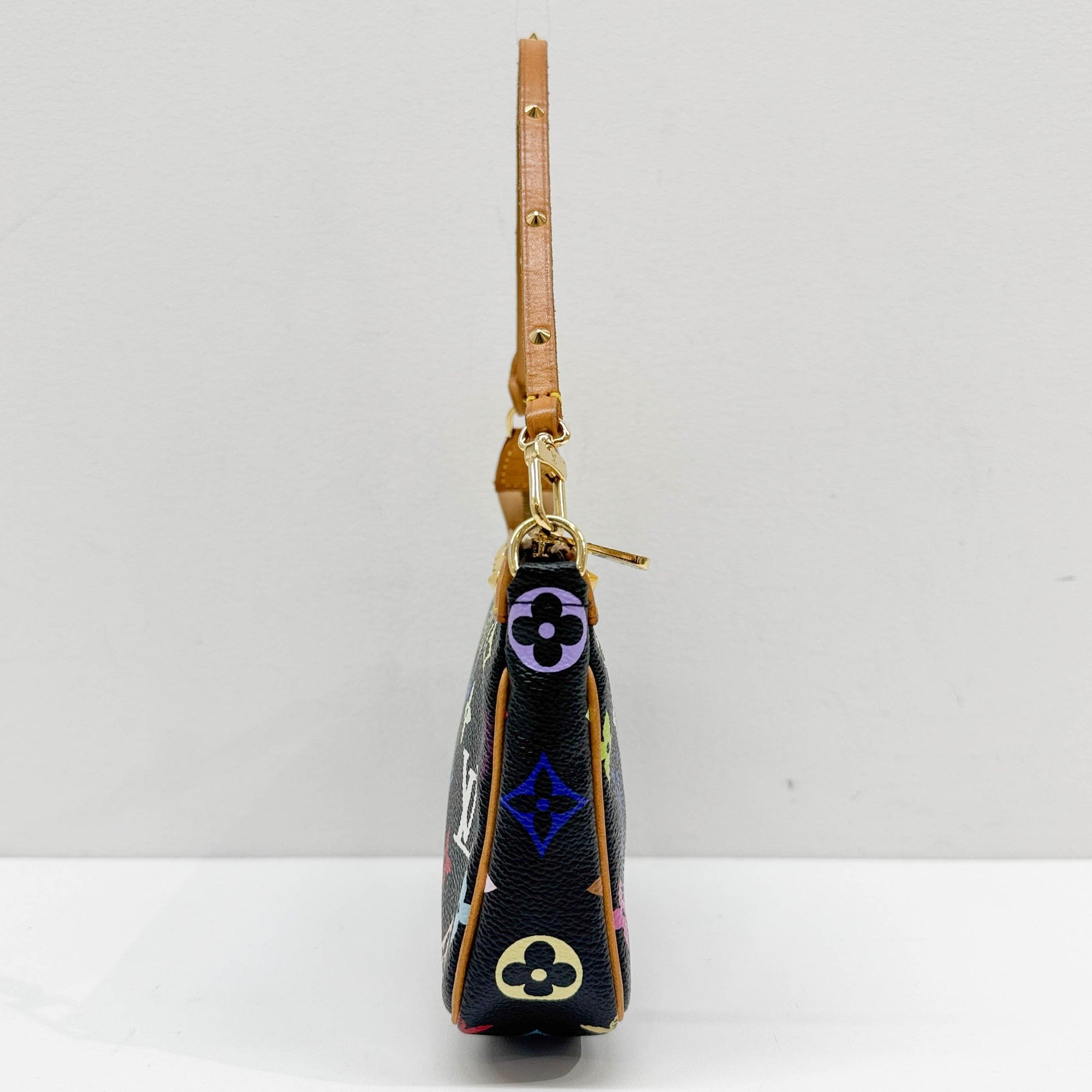 LV x Takashi Murakami Brown Canvas Pochette Accessoire Bag