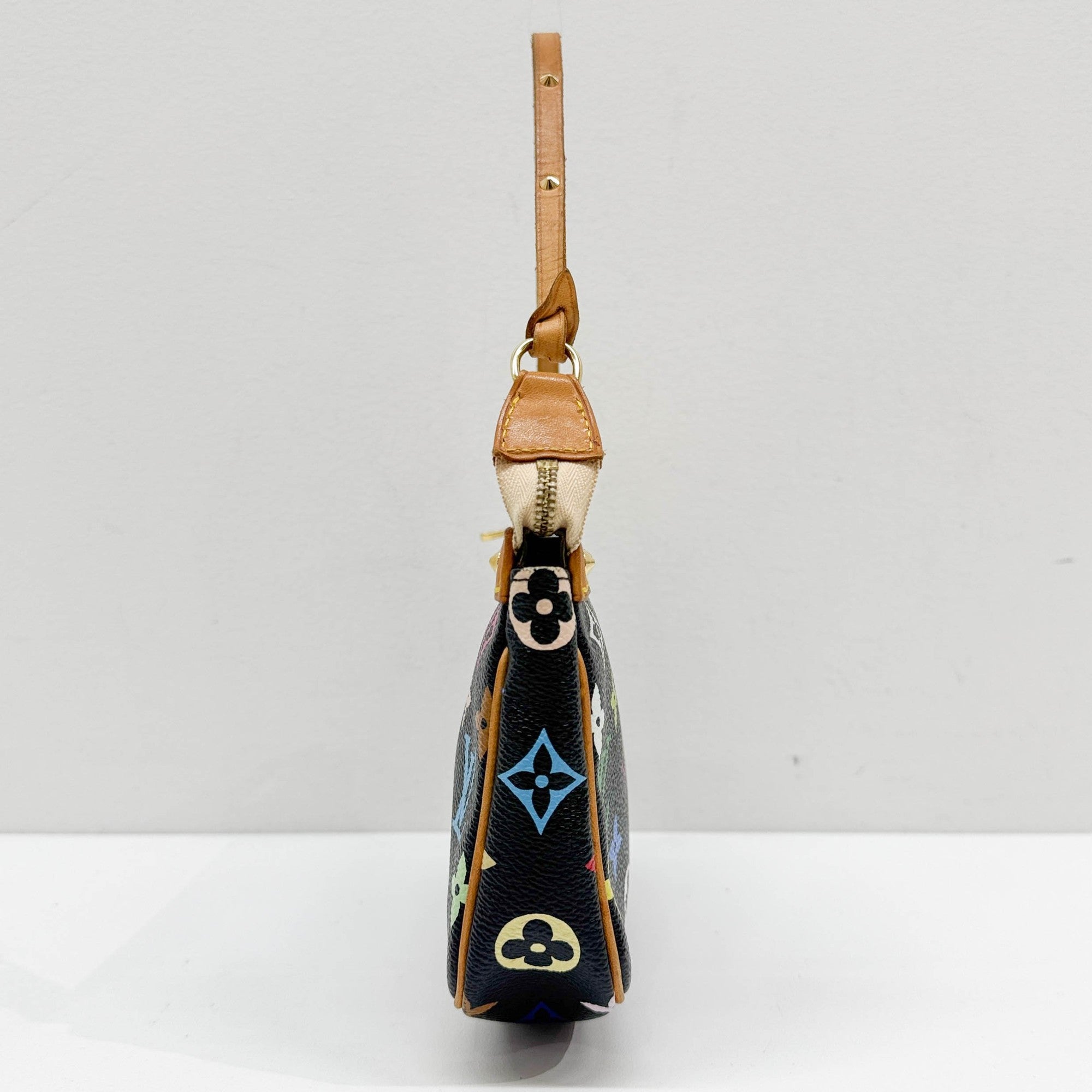 LV x Takashi Murakami Brown Canvas Pochette Accessoire Bag