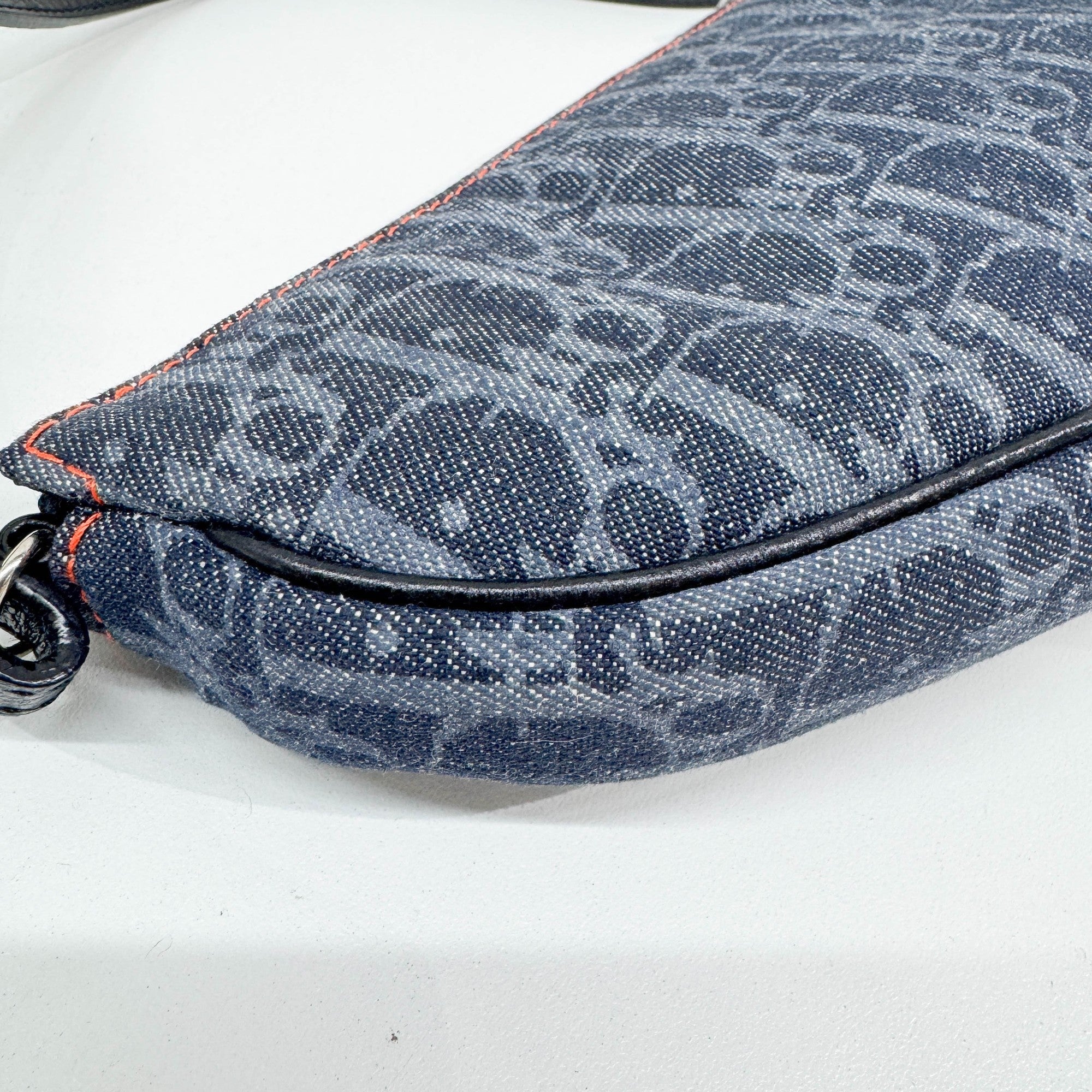 Saddle Pouch Blue Trotter Canvas Shoulder Bag