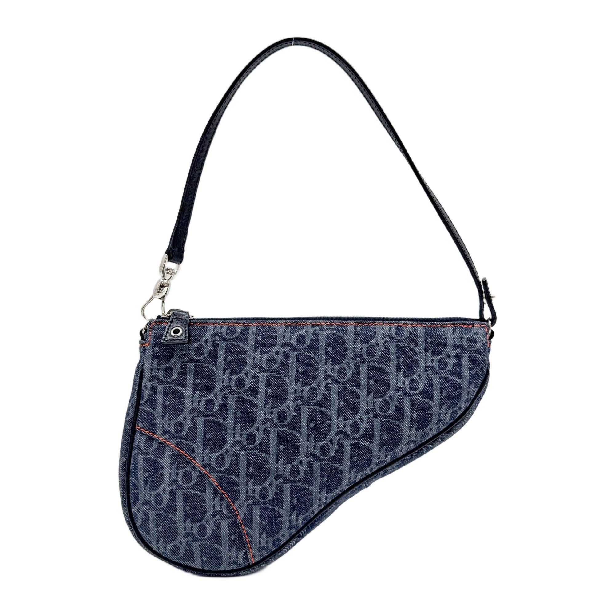 Saddle Pouch Blue Trotter Canvas Shoulder Bag