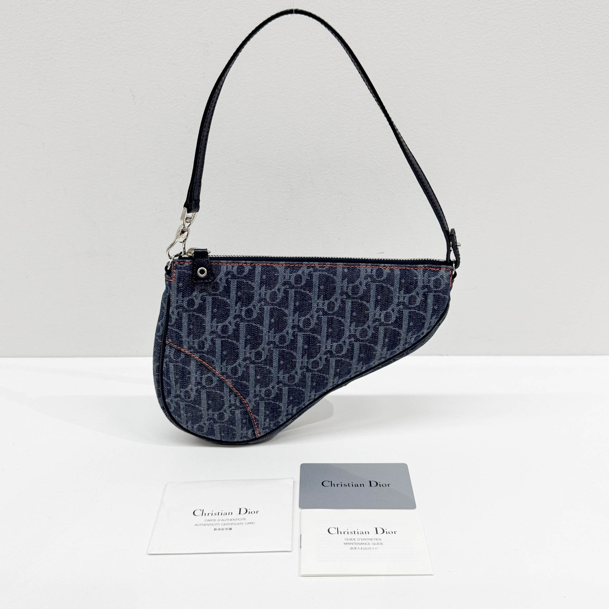 Saddle Pouch Blue Trotter Canvas Shoulder Bag