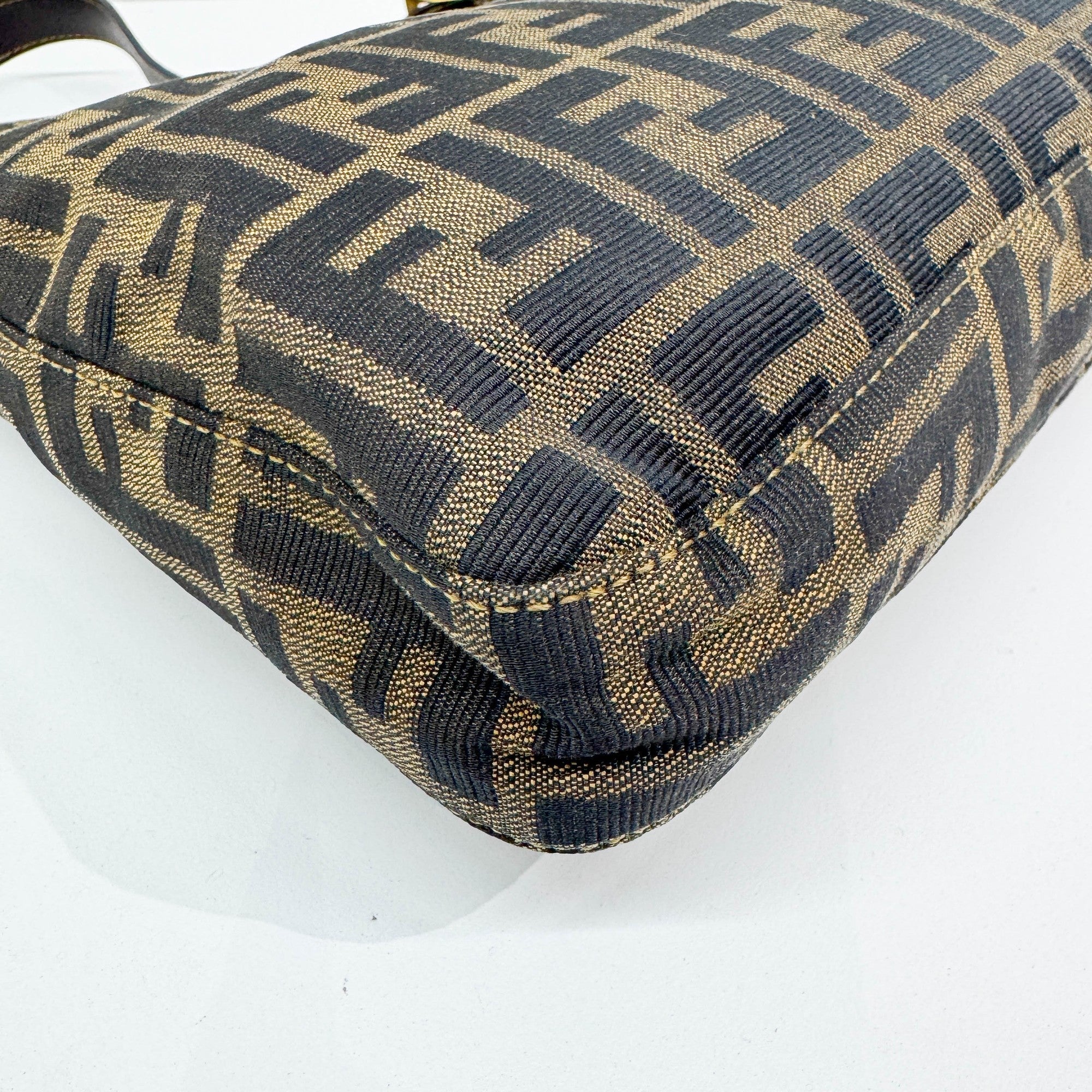 Brown Zucca Canvas Shoulder Bag