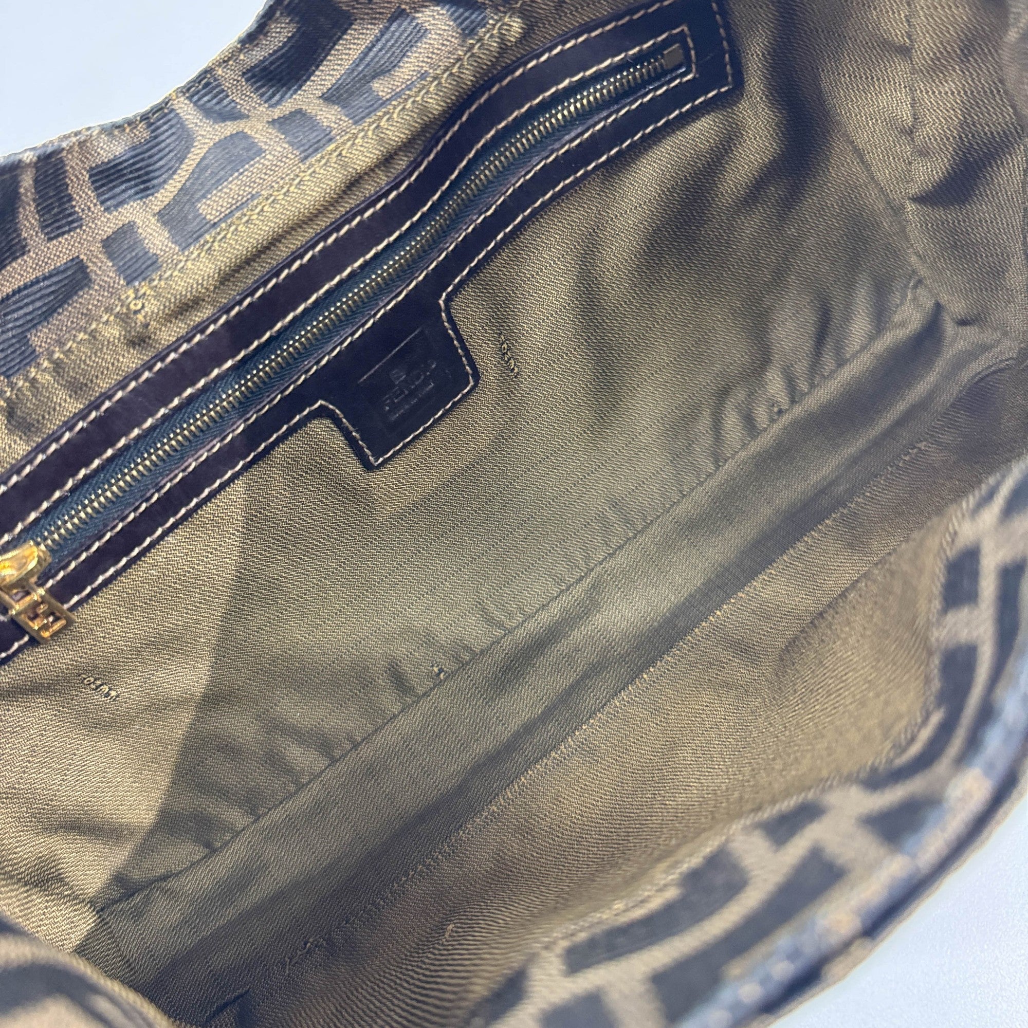 Brown Zucca Canvas Shoulder Bag