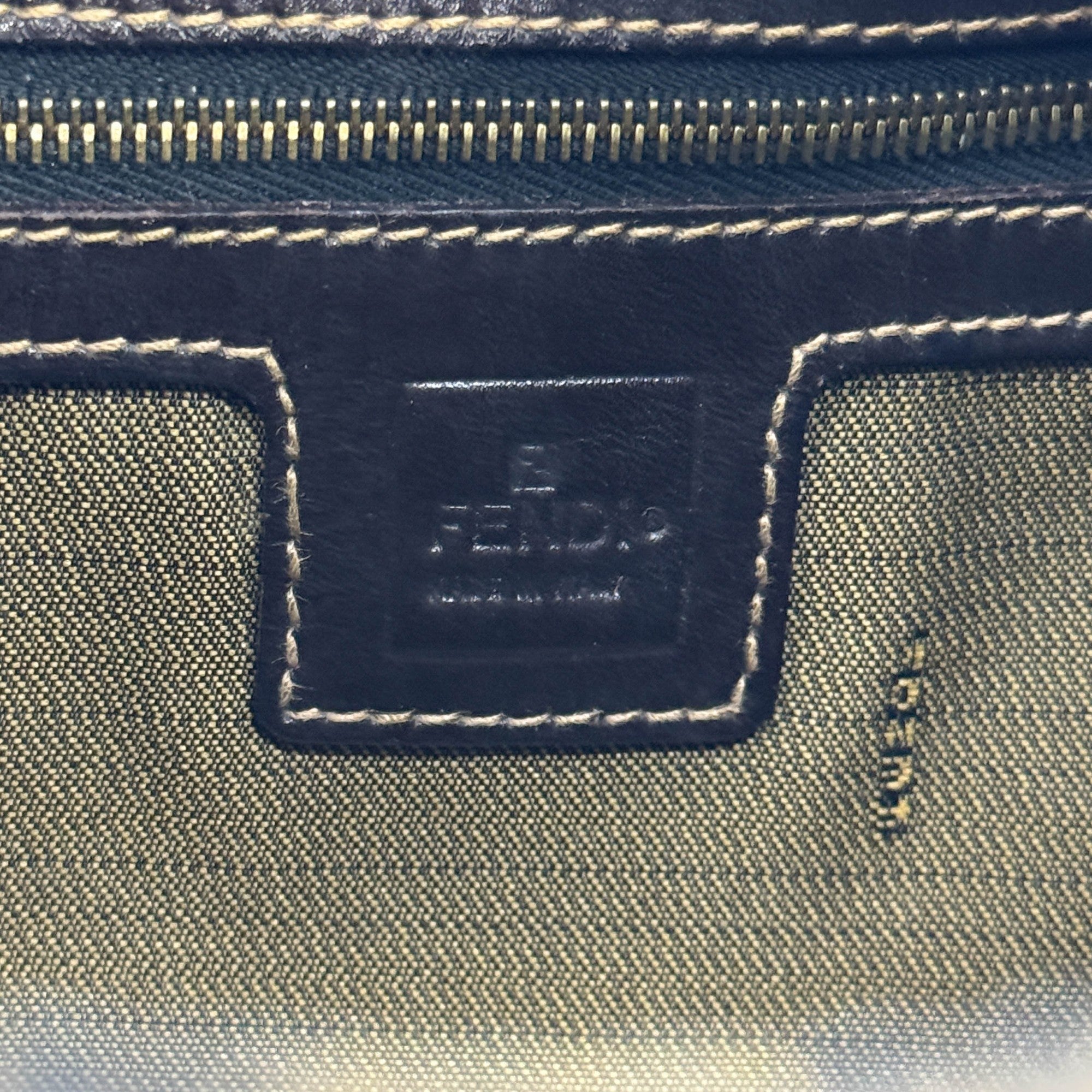 Brown Zucca Canvas Shoulder Bag