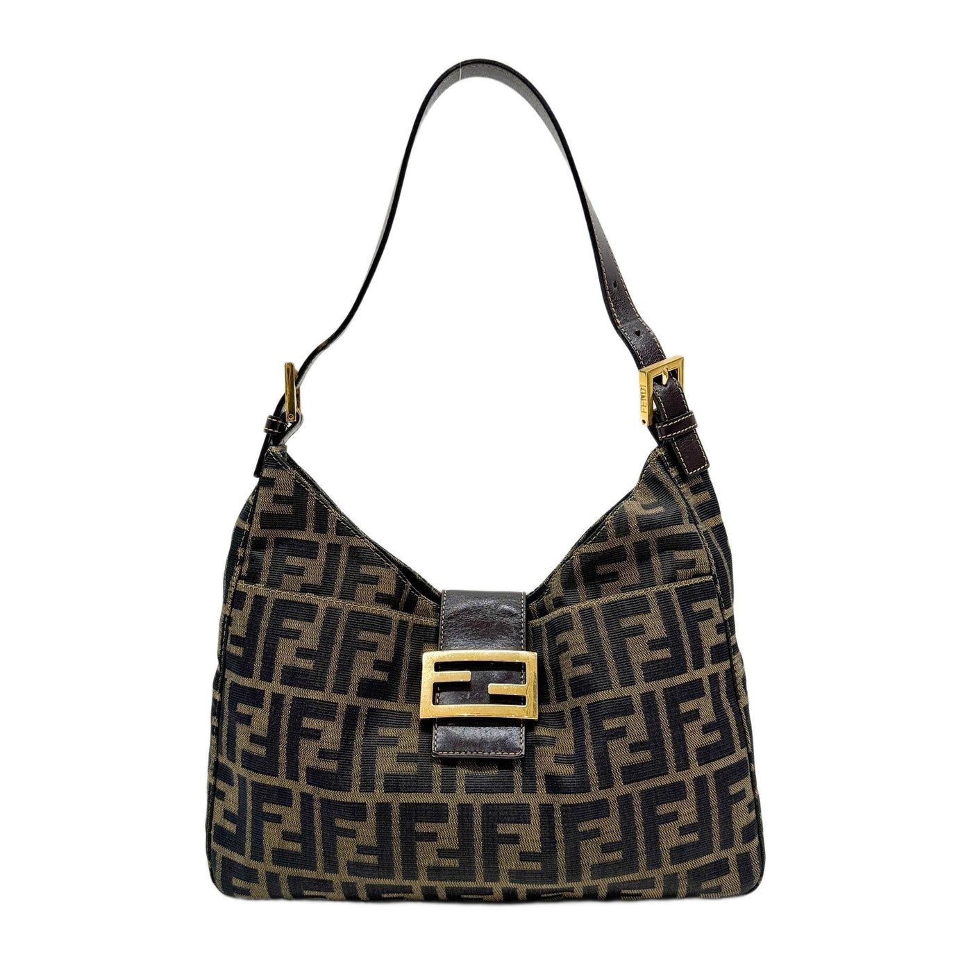 Brown Zucca Canvas Shoulder Bag