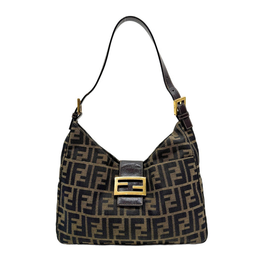 Brown Zucca Canvas Shoulder Bag