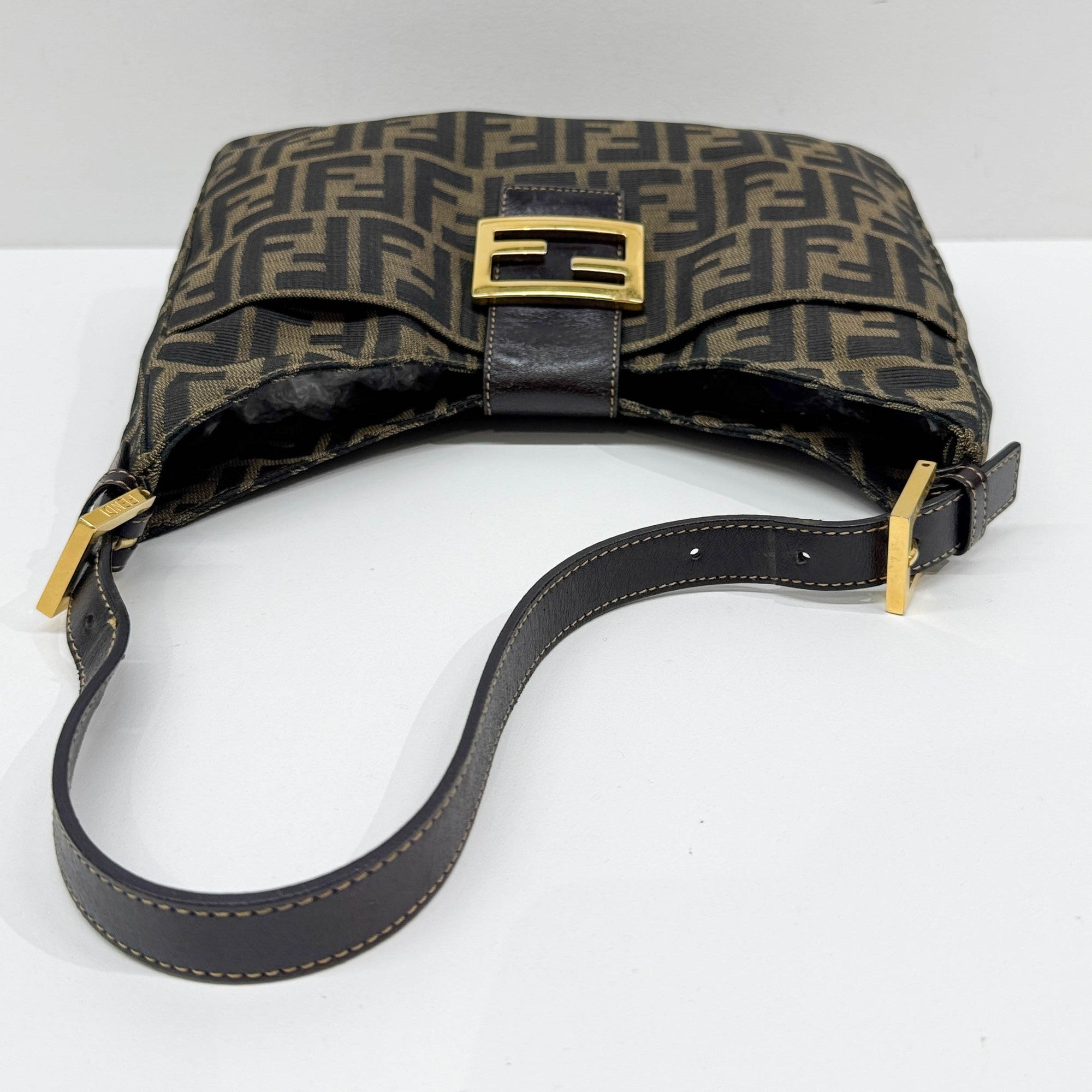 Brown Zucca Canvas Shoulder Bag