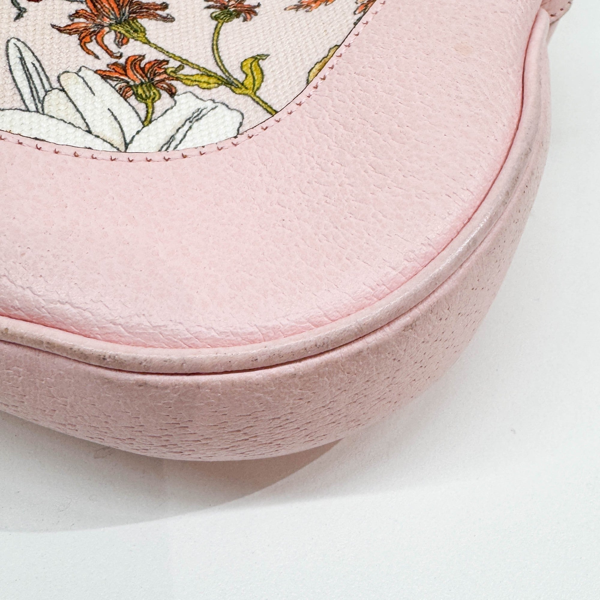 Jackie Floral Pink Cotton Shoulder Bag