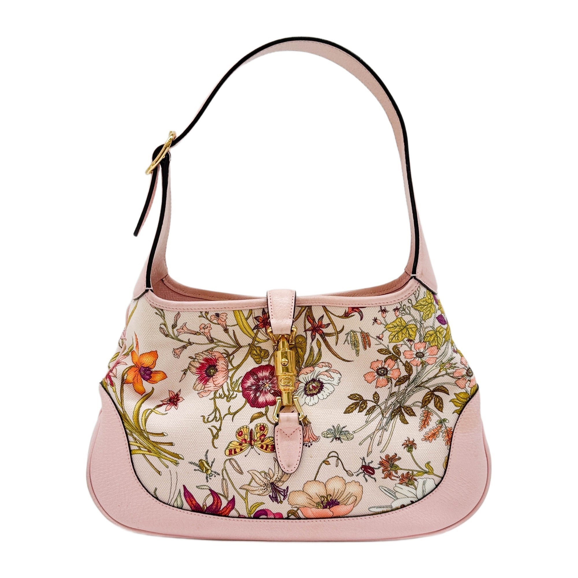 Jackie Floral Pink Cotton Shoulder Bag