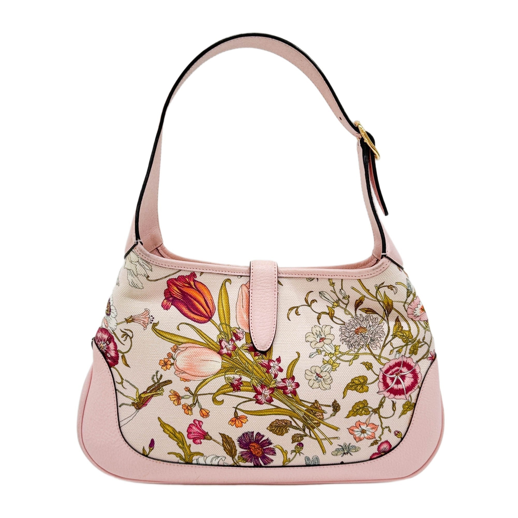 Jackie Floral Pink Cotton Shoulder Bag