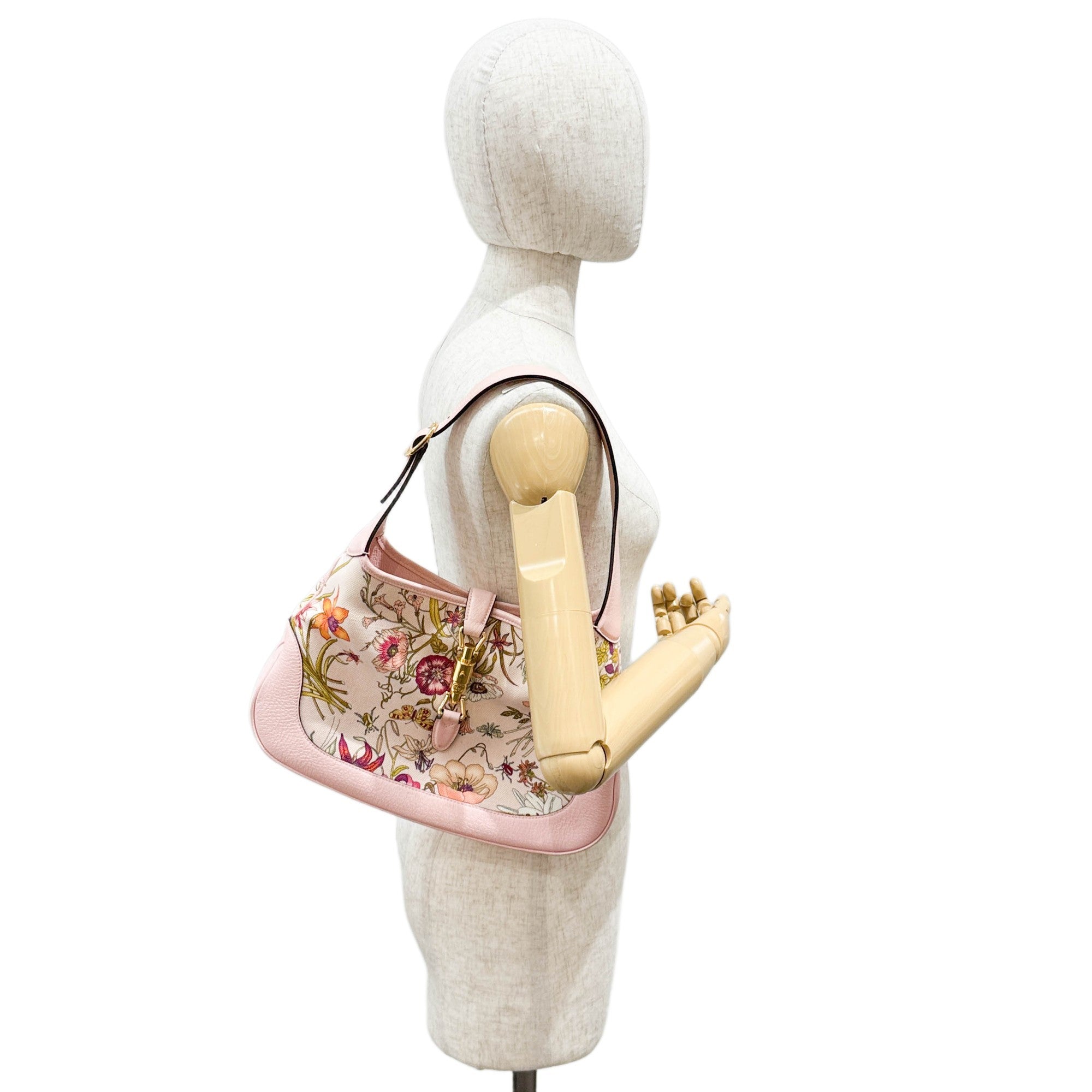 Jackie Floral Pink Cotton Shoulder Bag