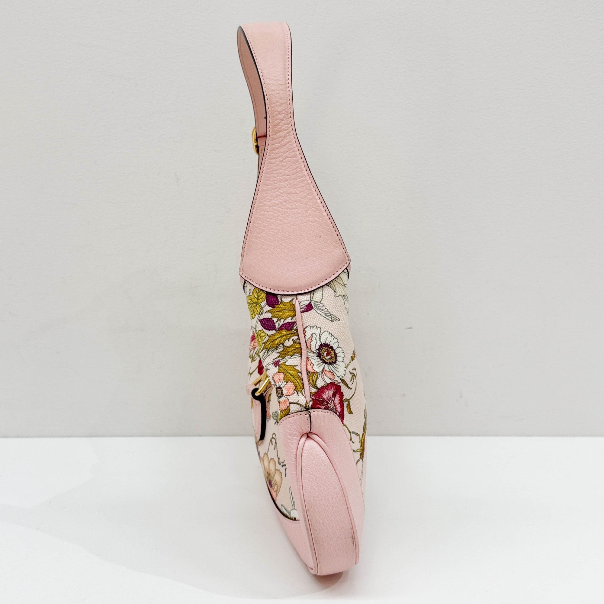 Jackie Floral Pink Cotton Shoulder Bag