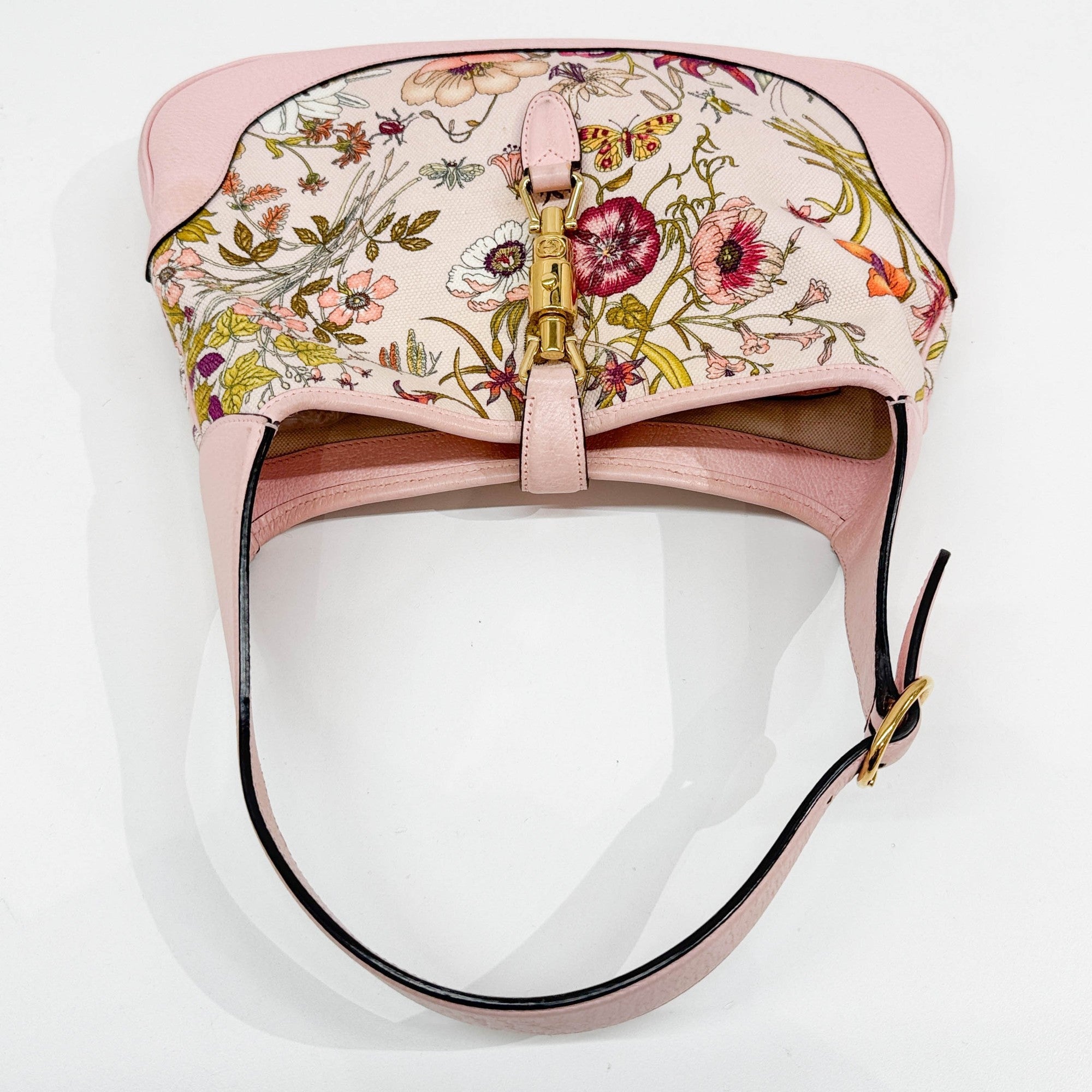 Jackie Floral Pink Cotton Shoulder Bag
