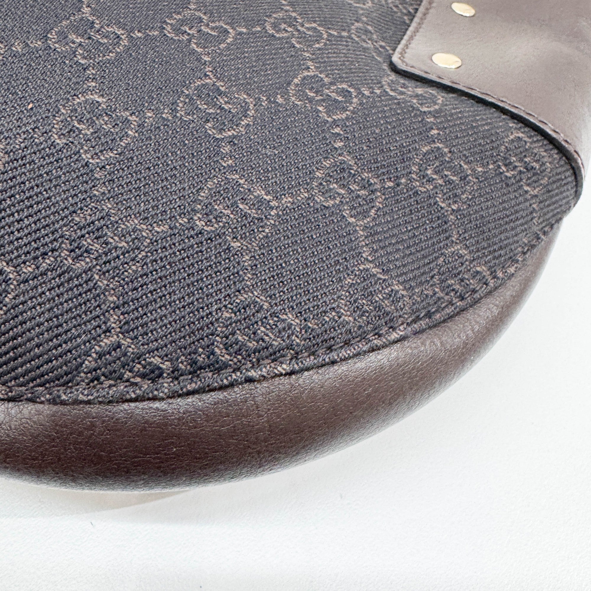 Brown GG Canvas Hobo Bag