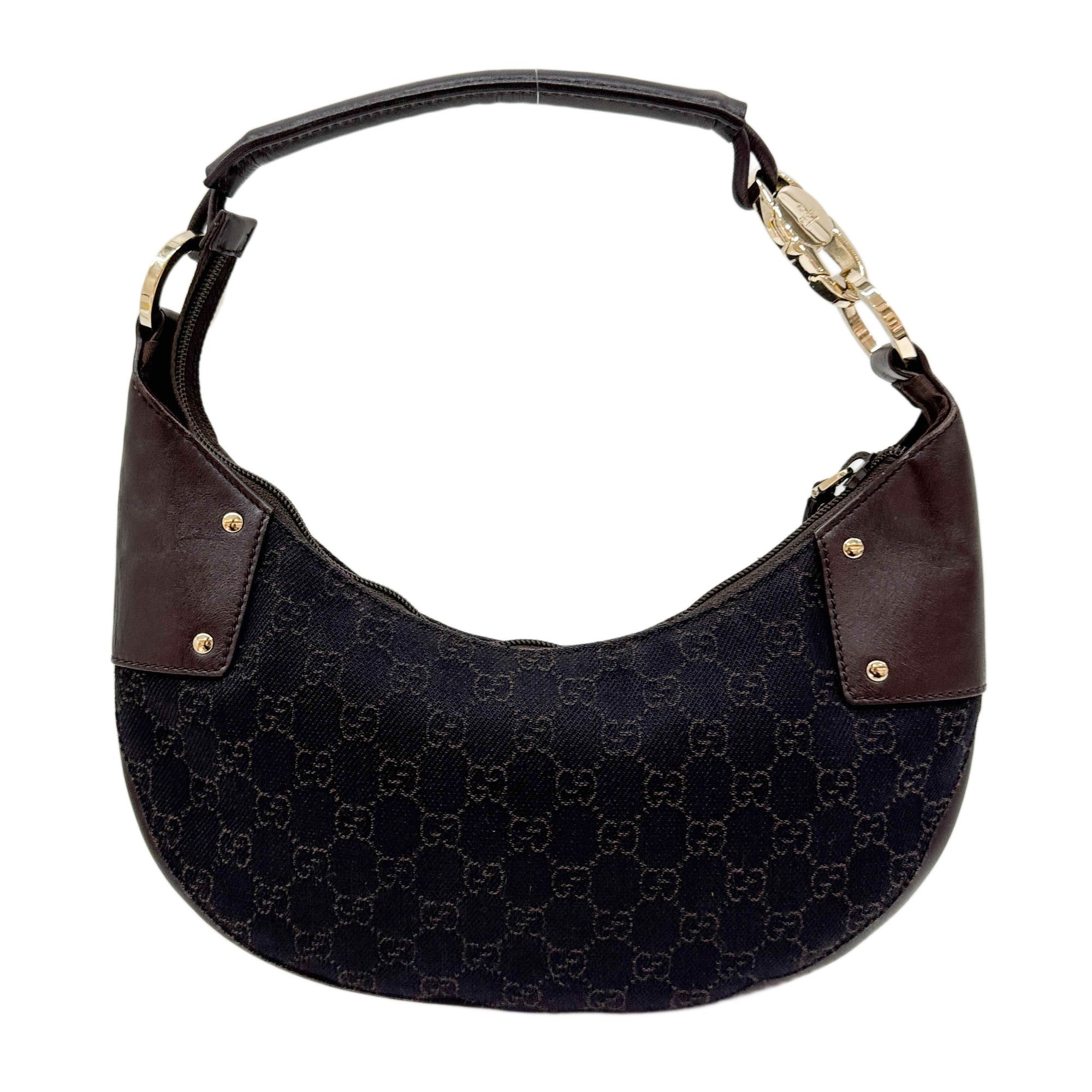 Brown GG Canvas Hobo Bag