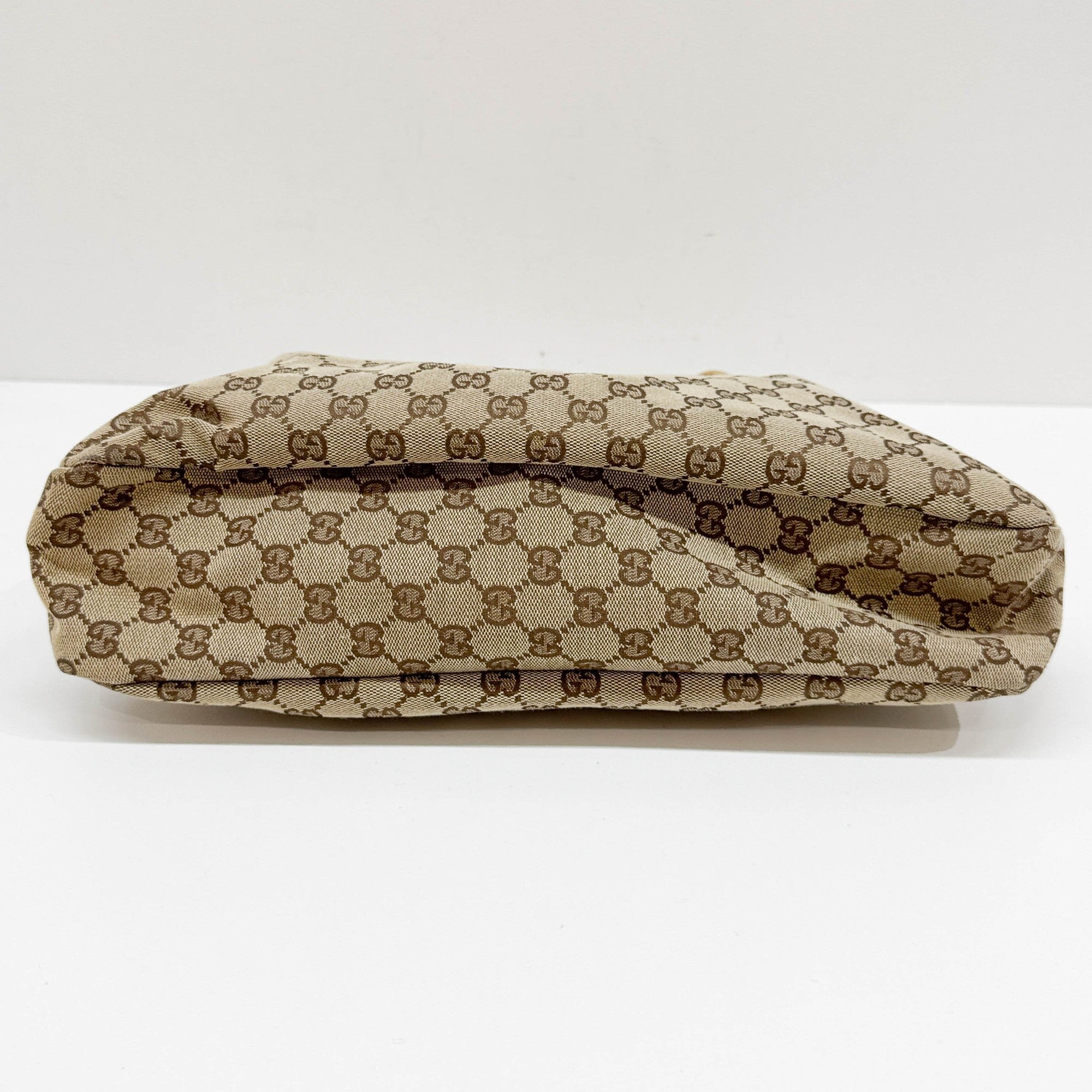 Horsebit Brown GG Canvas Shoulder Bag