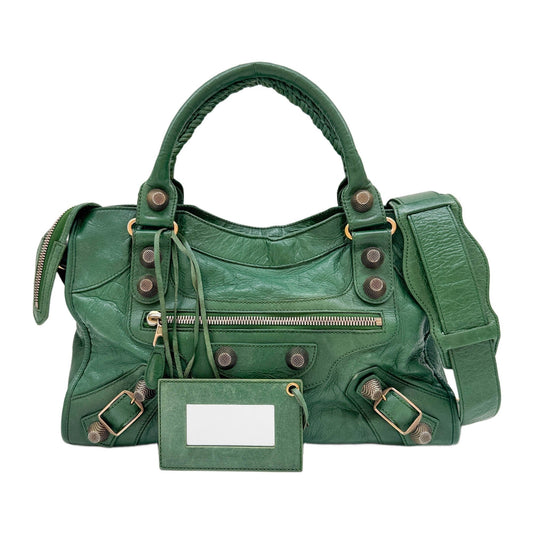 Giant 21 The City Green Leather Two Way Bag