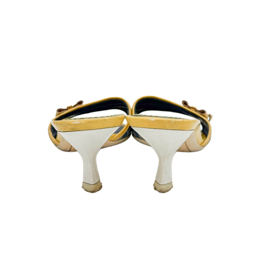 Size 35 EU Blue Monogram Canvas Mini Heels