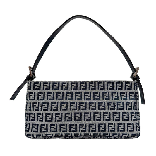 Gray Zucca Canvas Shoulder Bag