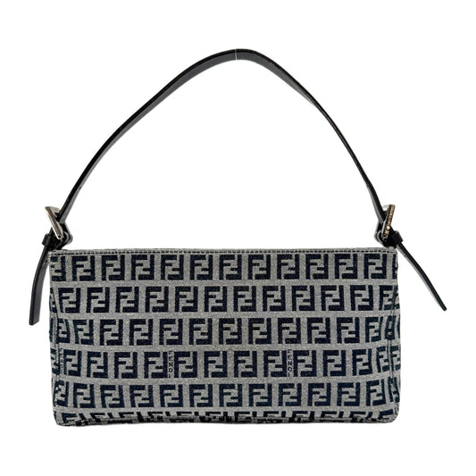 Gray Zucca Canvas Shoulder Bag