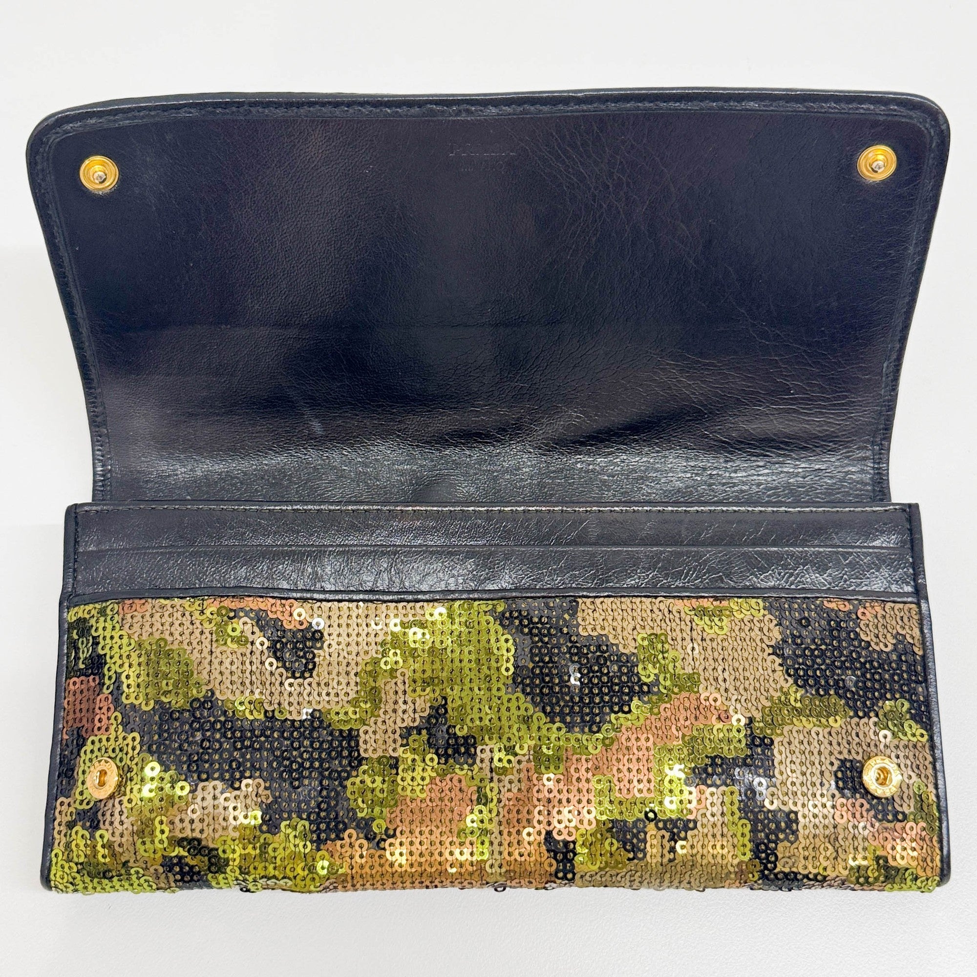 Camo Sequin Wallet