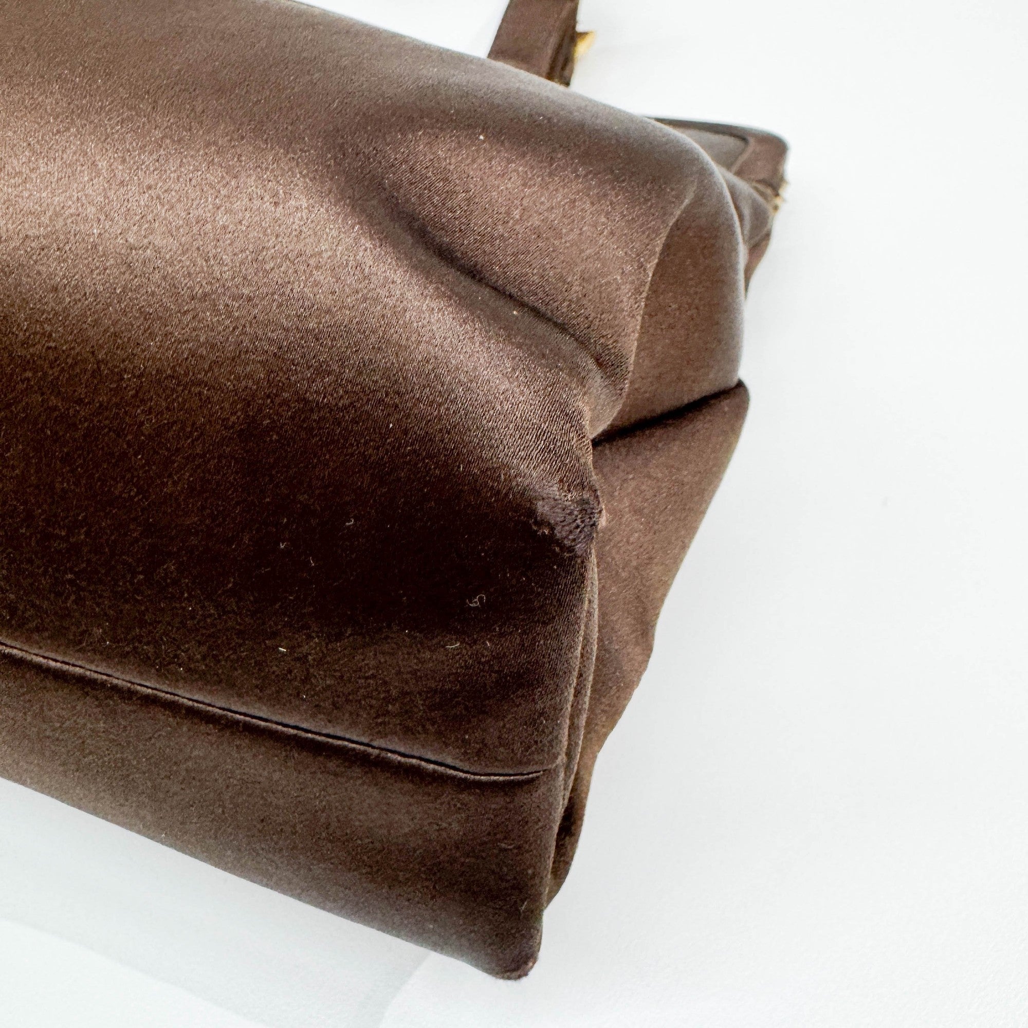 Brown Satin Hand Bag