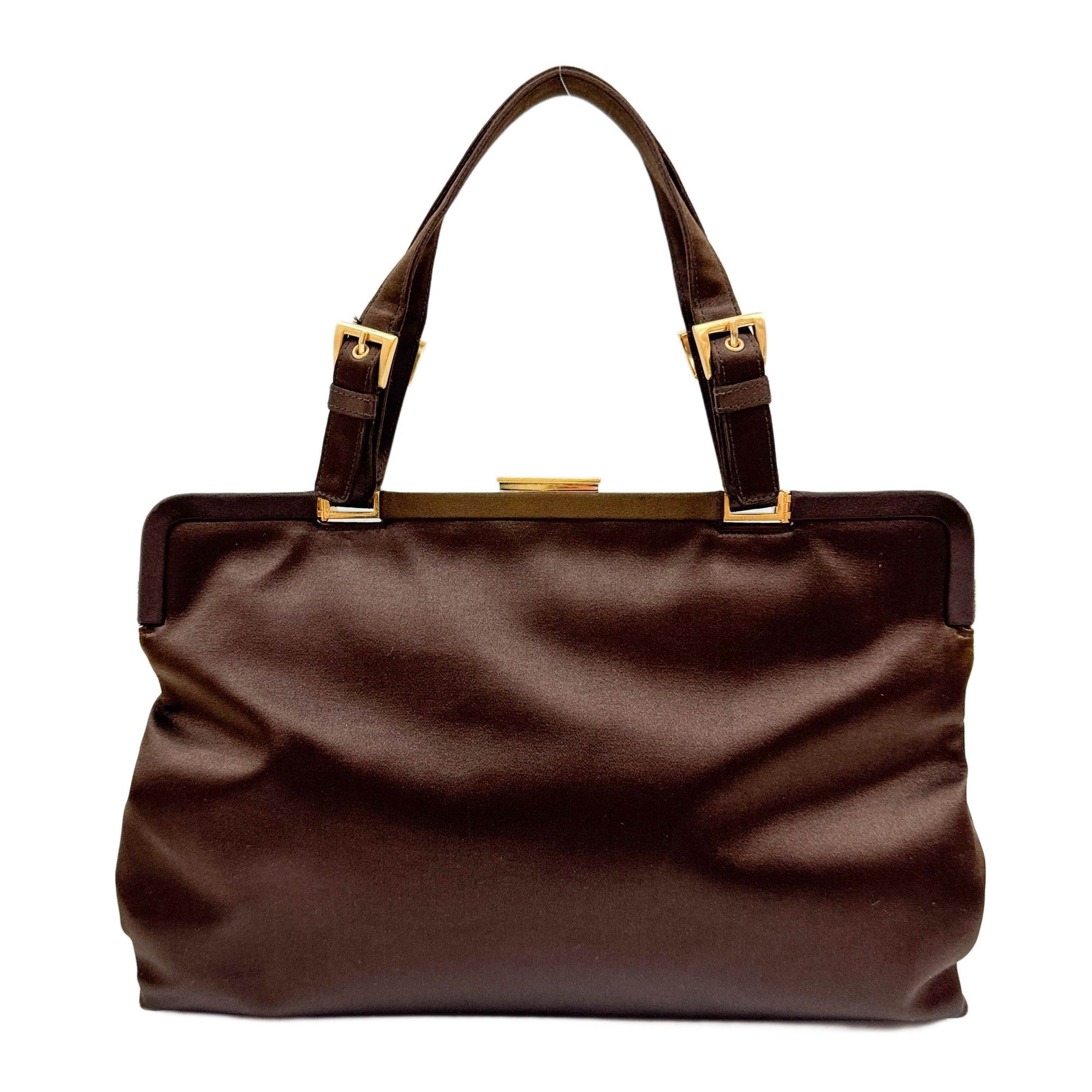 Brown Satin Hand Bag
