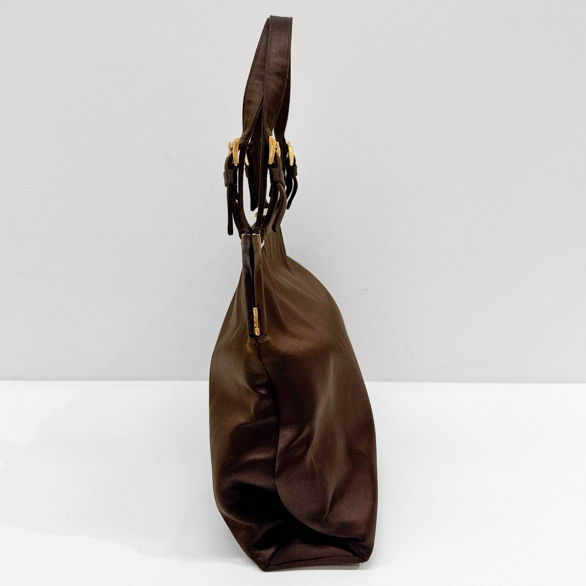Brown Satin Hand Bag