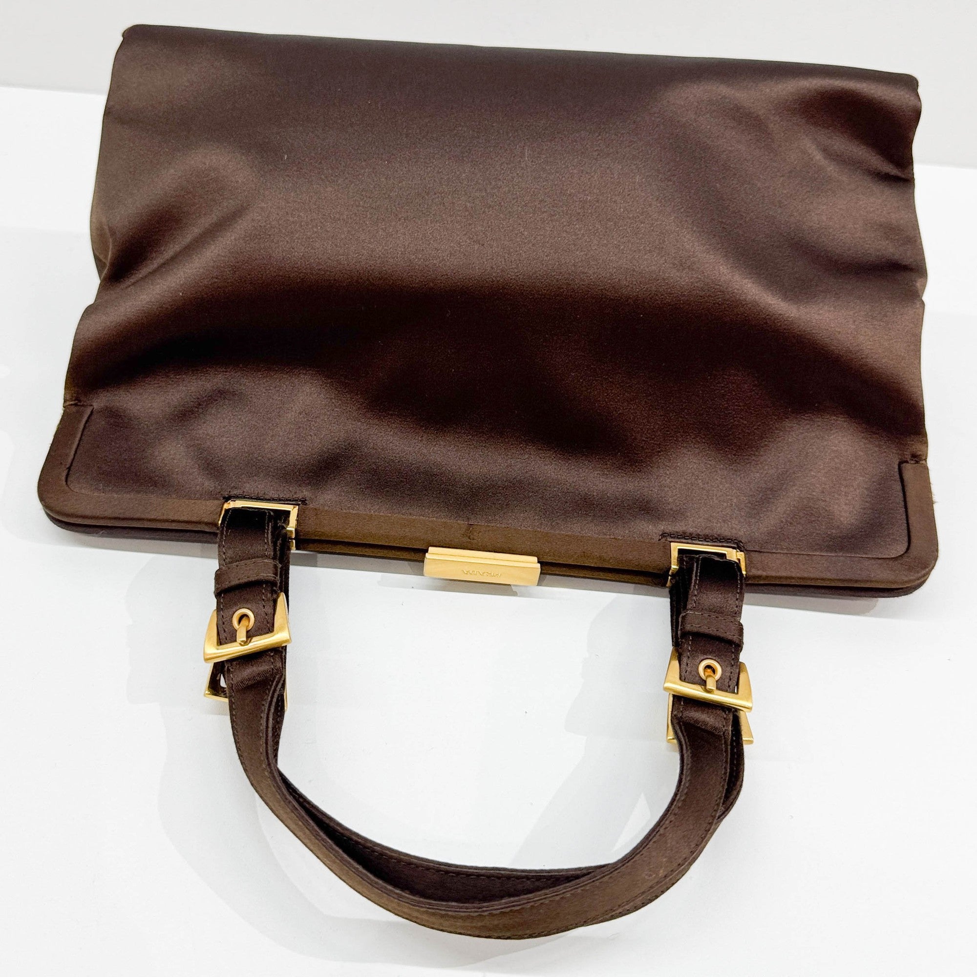 Brown Satin Hand Bag
