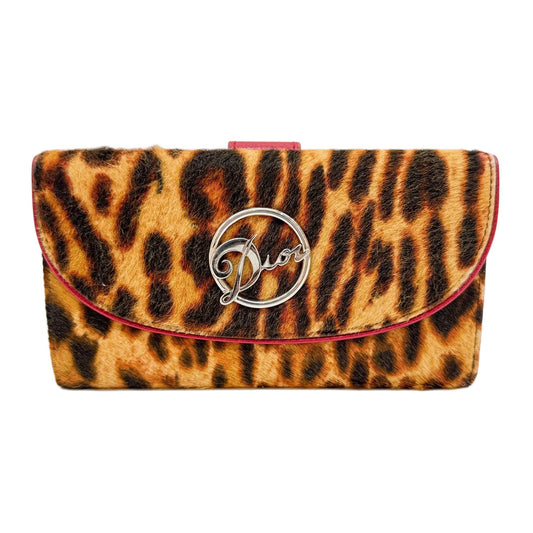 Gambler Brown Leopard Print Pony Hair Wallet