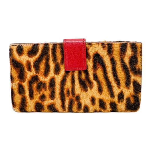 Gambler Brown Leopard Print Pony Hair Wallet