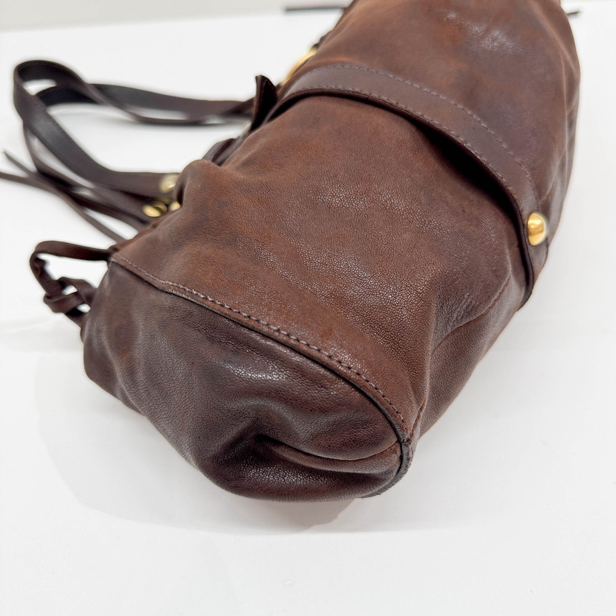Brown Leather Shoulder Bag