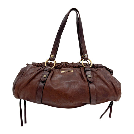 Brown Leather Shoulder Bag