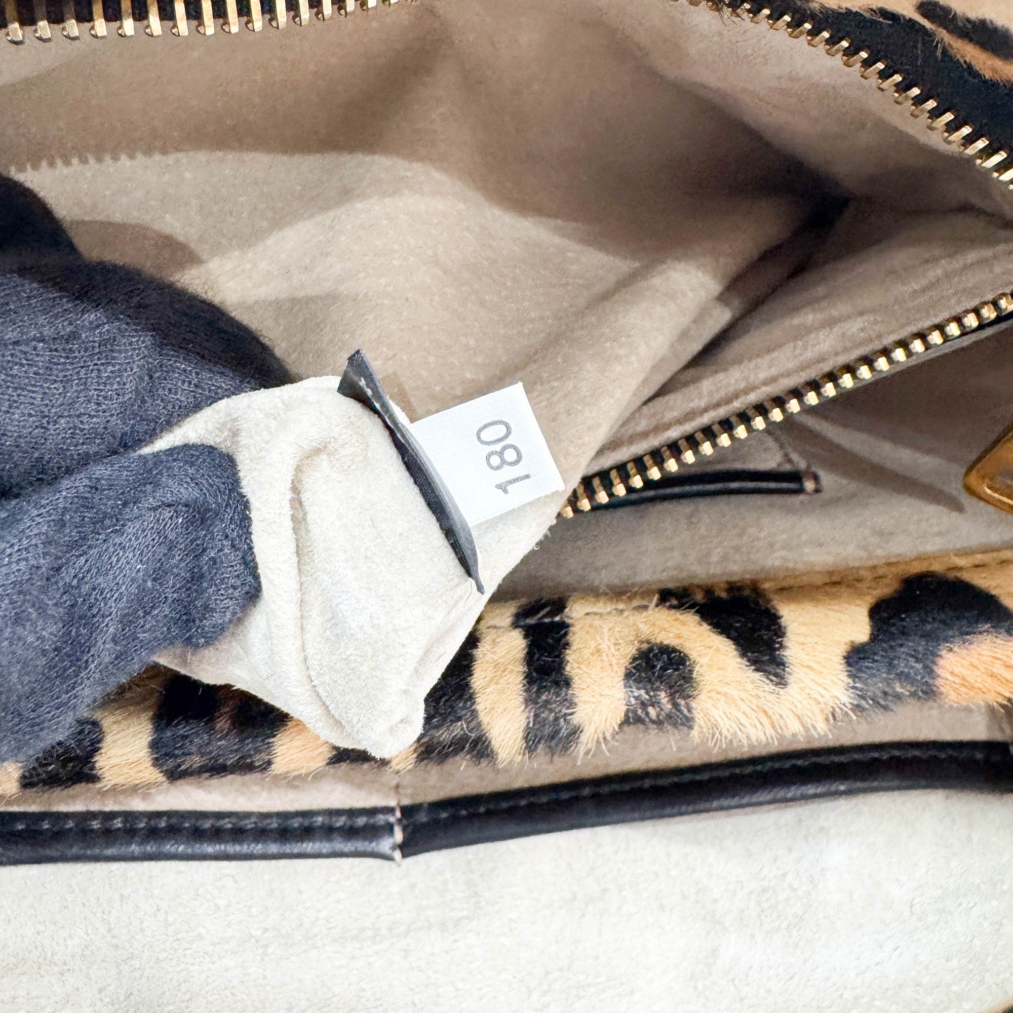 Brown Pony Hair Leopard Print Pony Hair Hand Tote