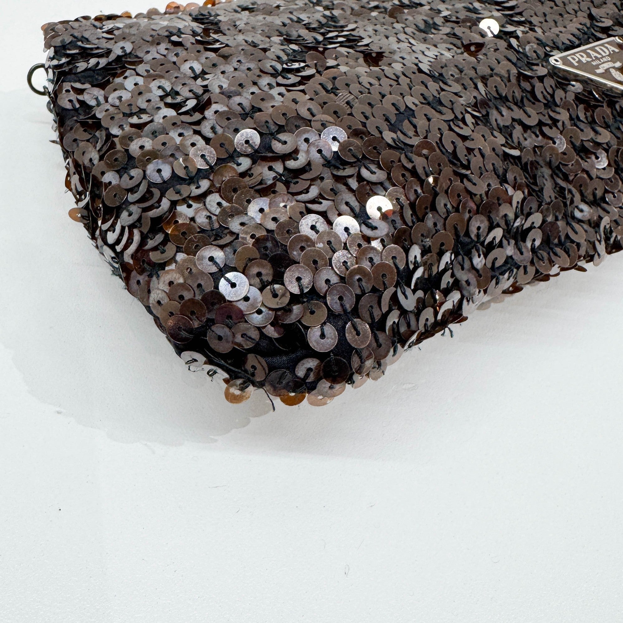 Brown Sequin Shoulder Bag