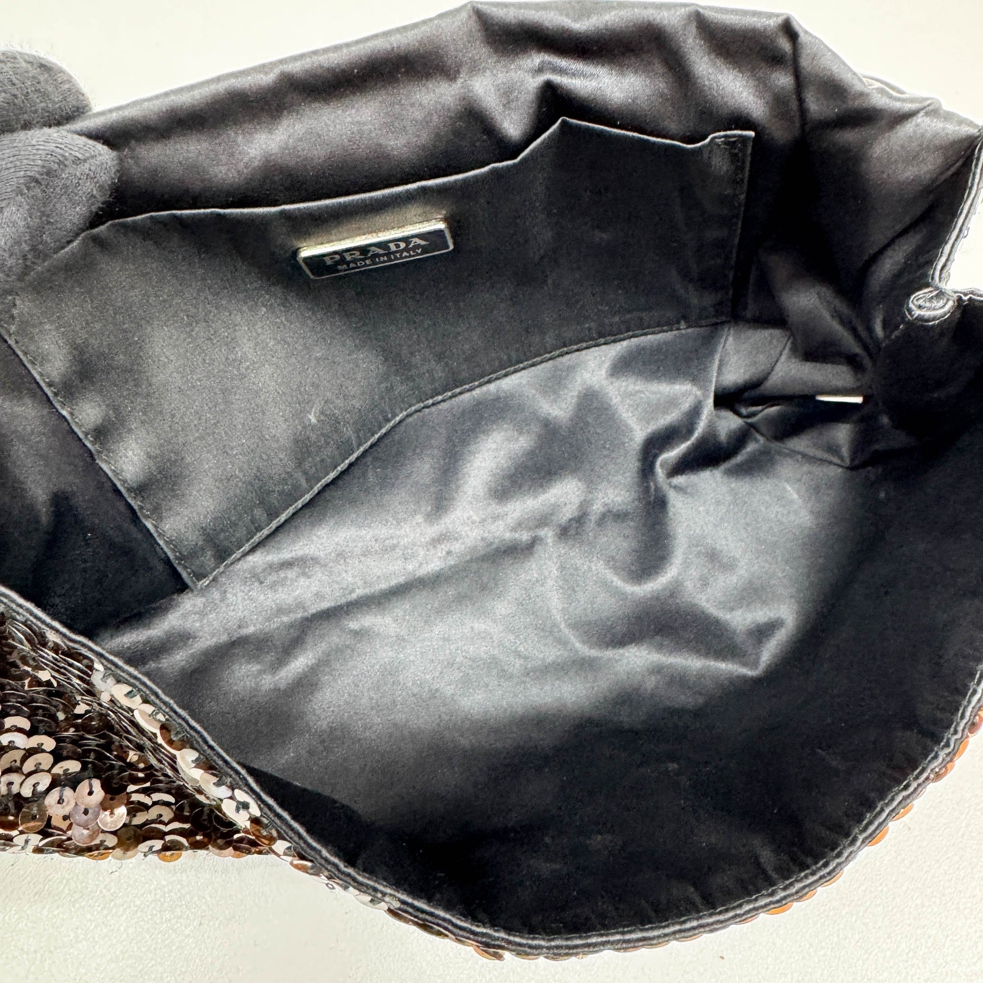 Brown Sequin Shoulder Bag