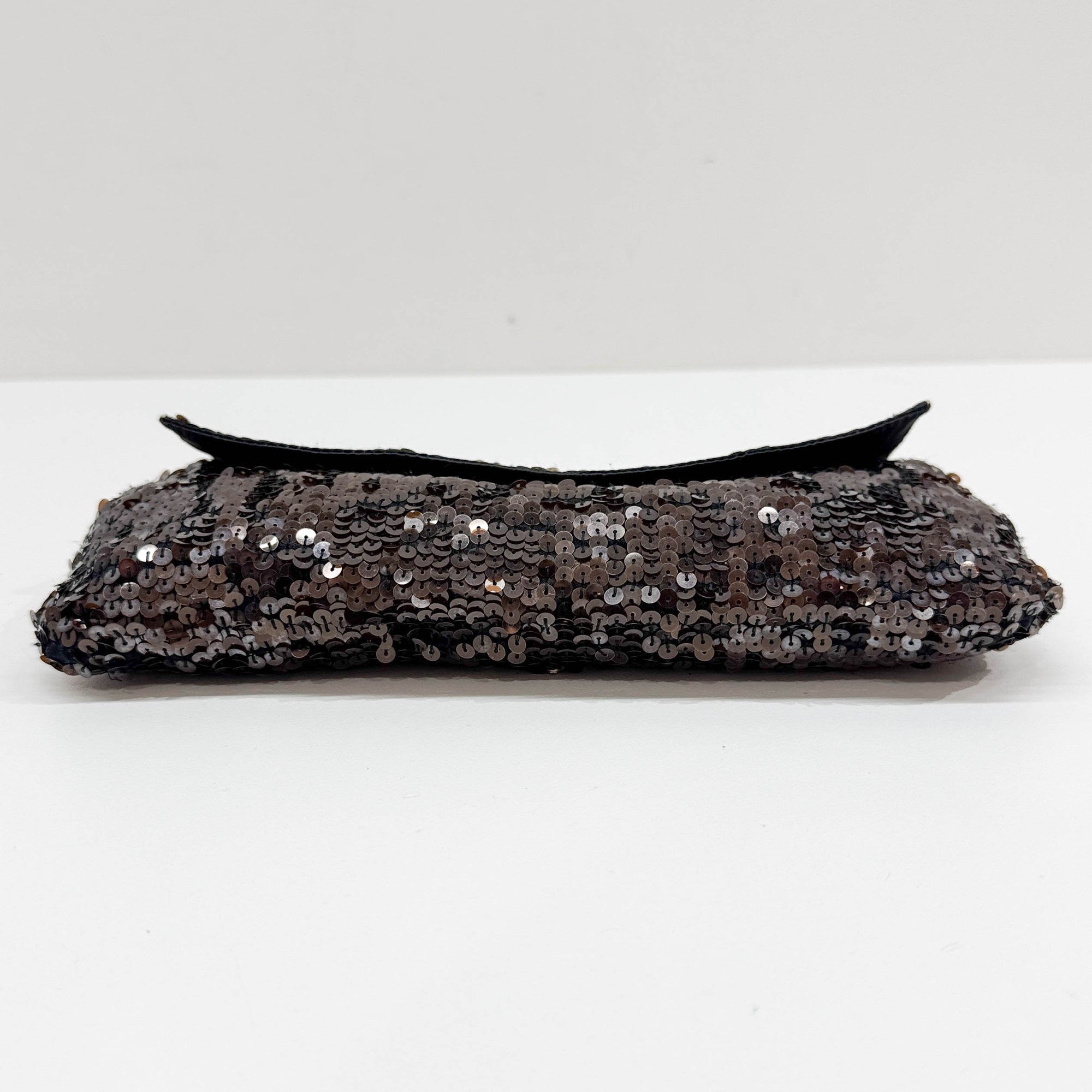 Brown Sequin Shoulder Bag