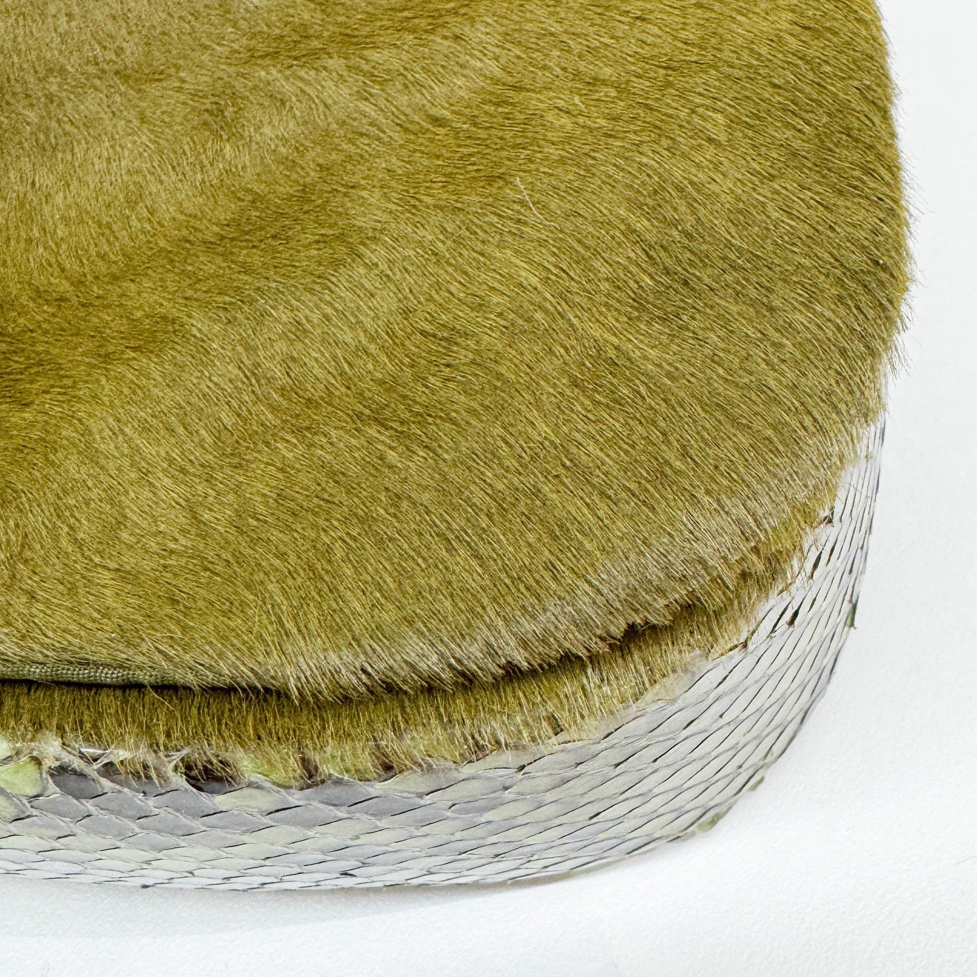 Malice Pearl Moss Green Pony Hair Shoulder Bag