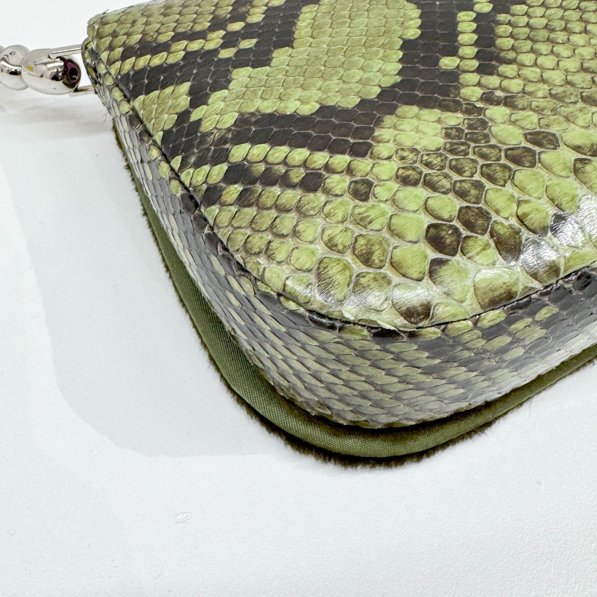 Malice Pearl Moss Green Pony Hair Shoulder Bag