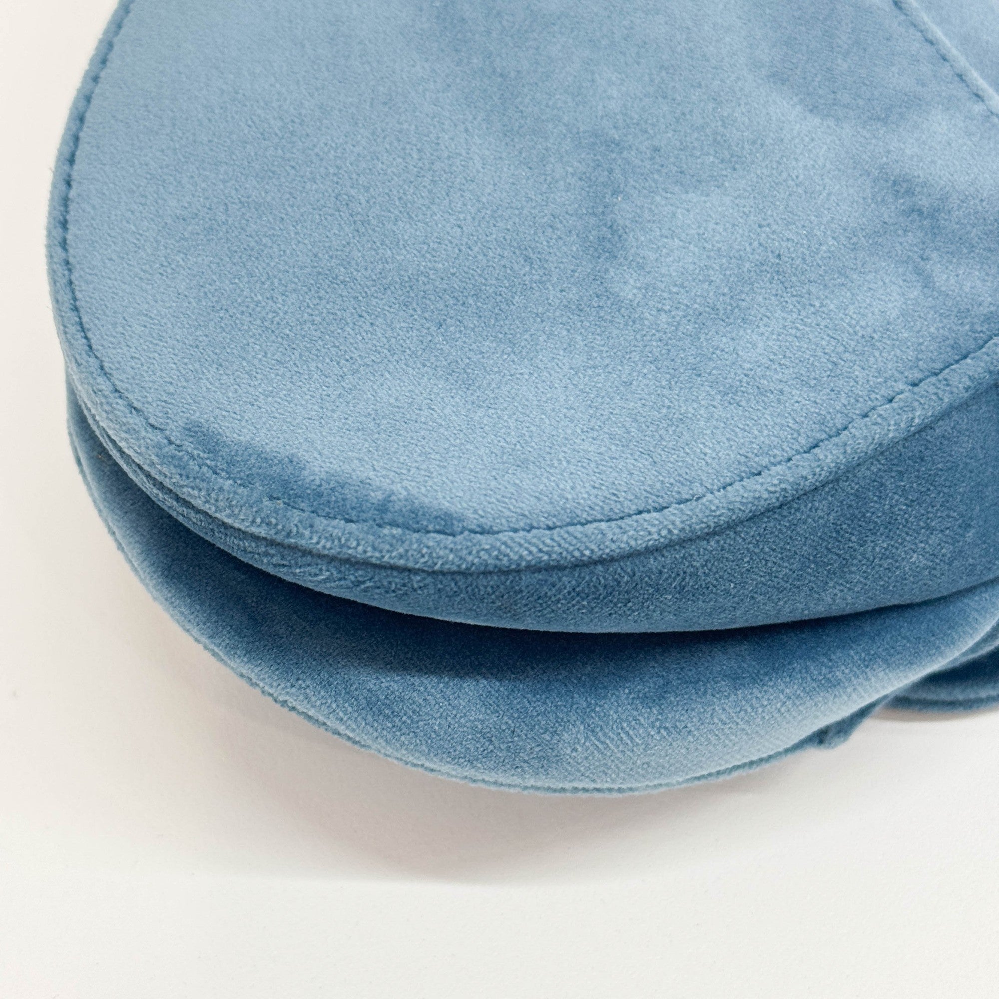 Mini Saddle Blue Velvet Shoulder Bag