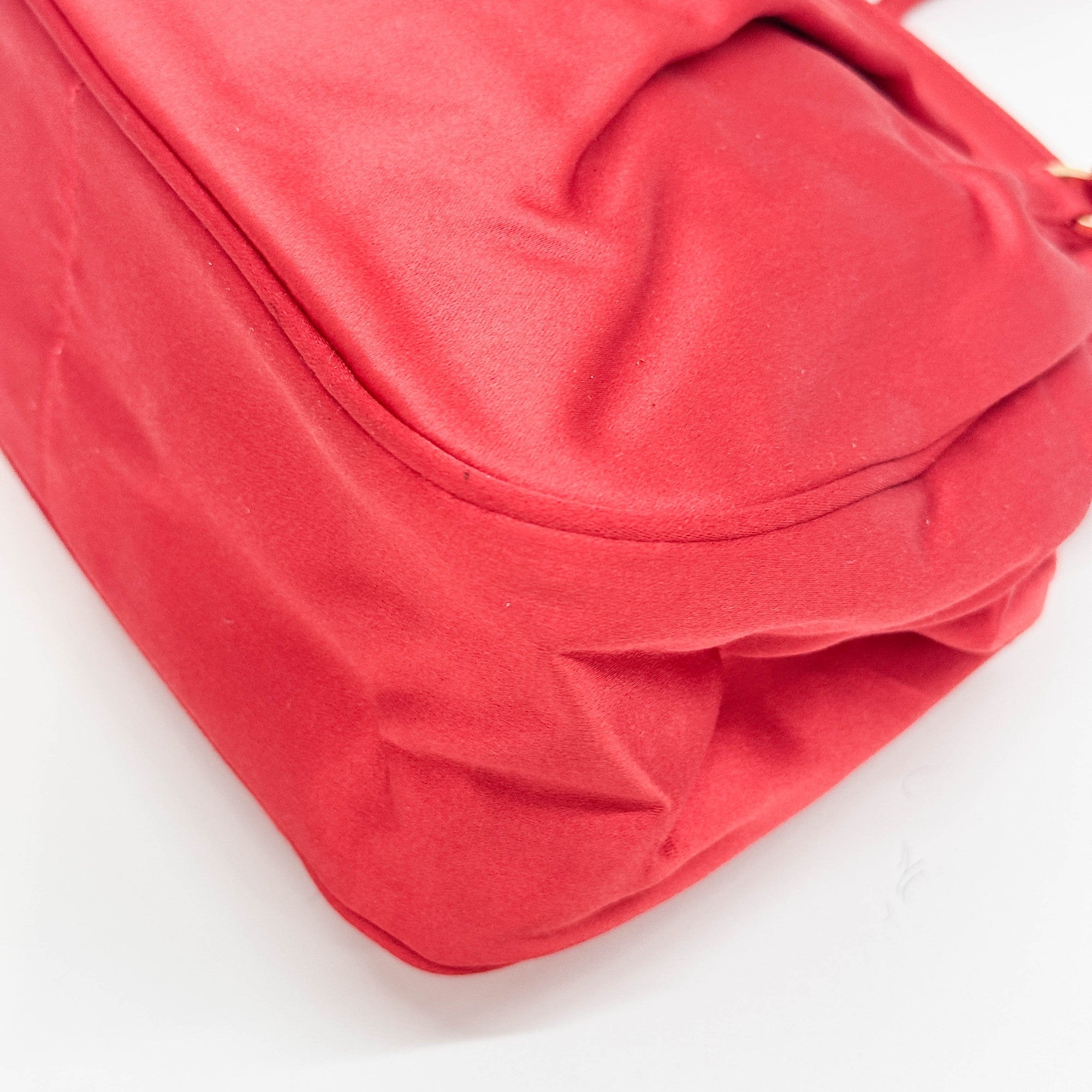 Vermillion Satin Hand Bag