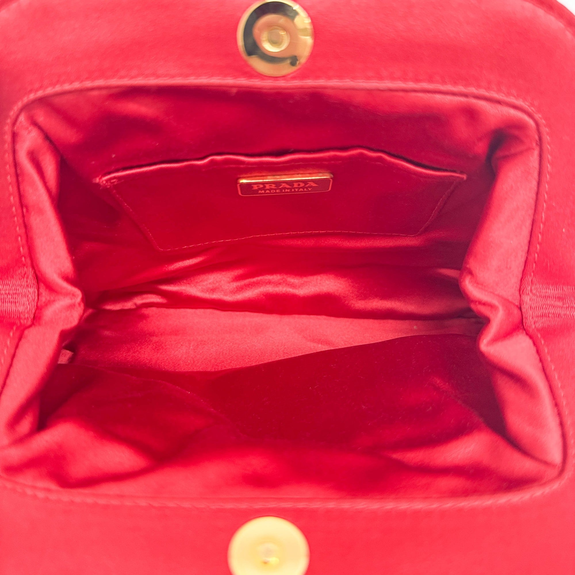 Vermillion Satin Hand Bag
